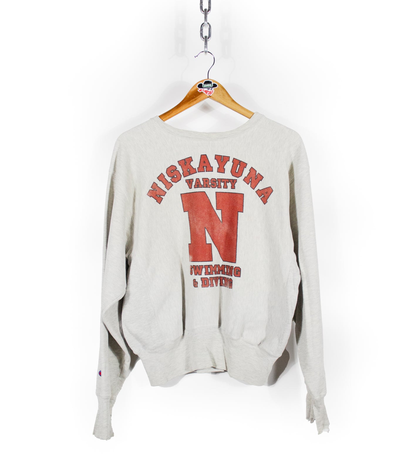 Vintage 90s Niskayuna Swimming Champion Reverse Weave Crewneck