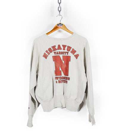 Vintage 90s Niskayuna Swimming Champion Reverse Weave Crewneck