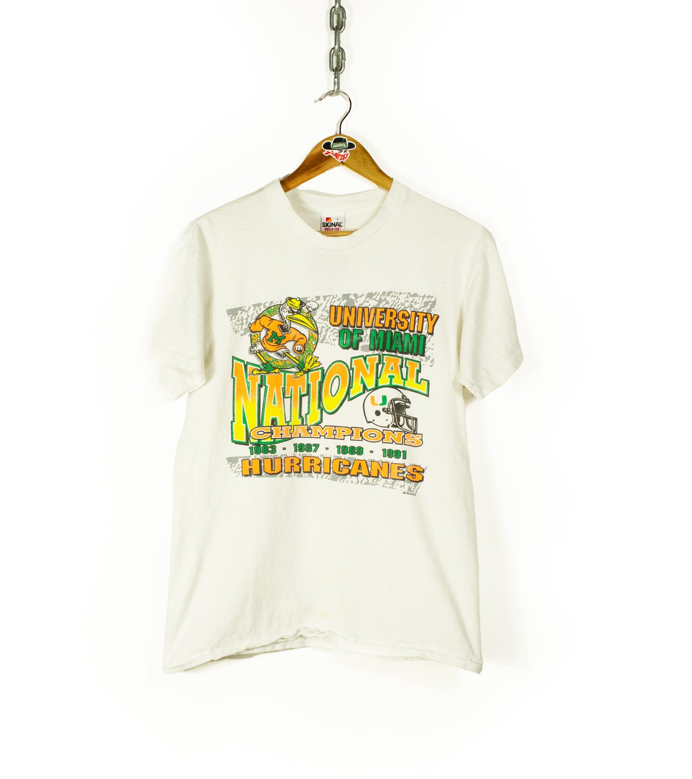 Vintage 1991 Miami Hurricanes Football Championship T-Shirt