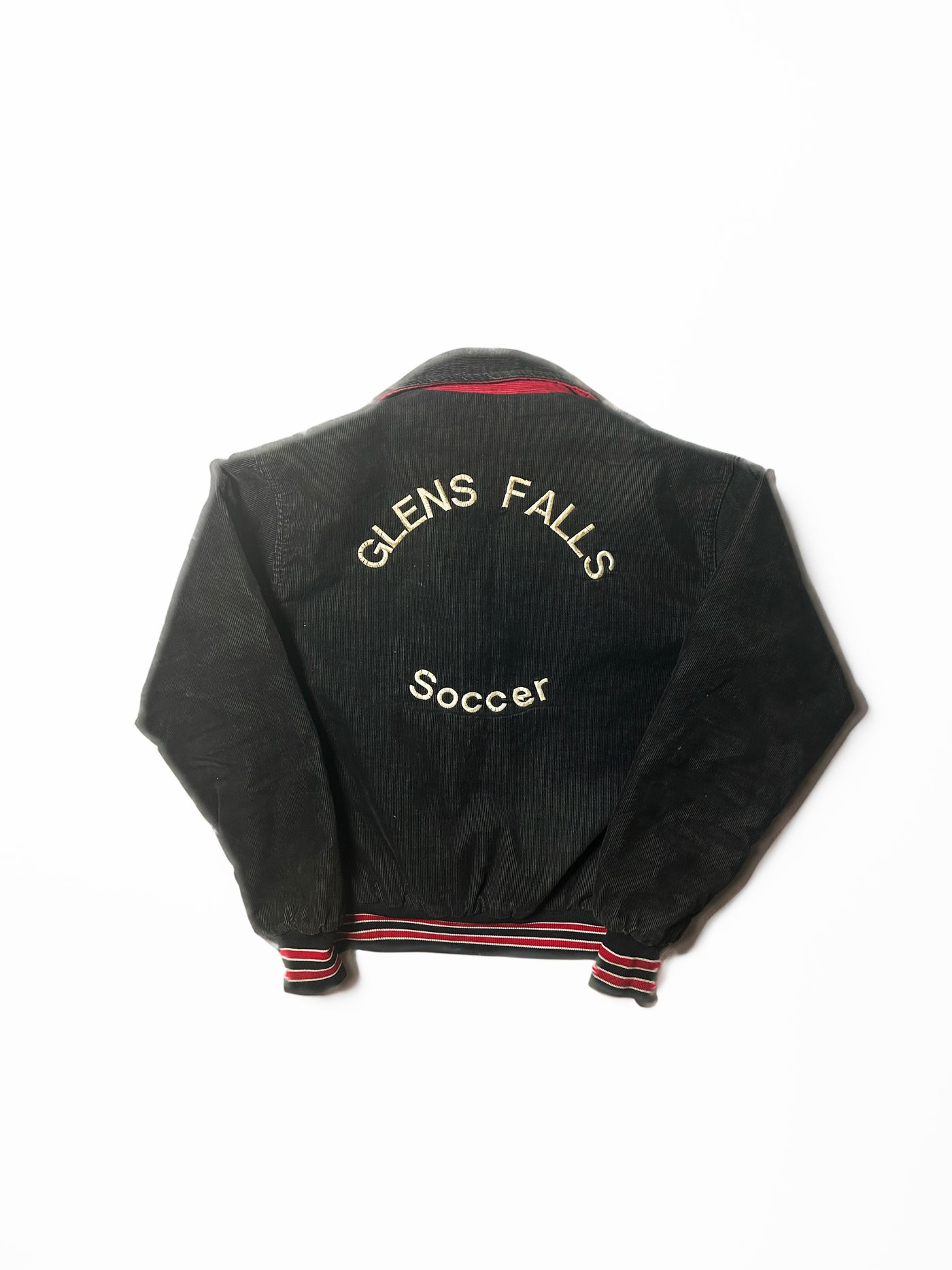 Vintage 80s Glens Falls Soccer Corduroy Varsity Jacket