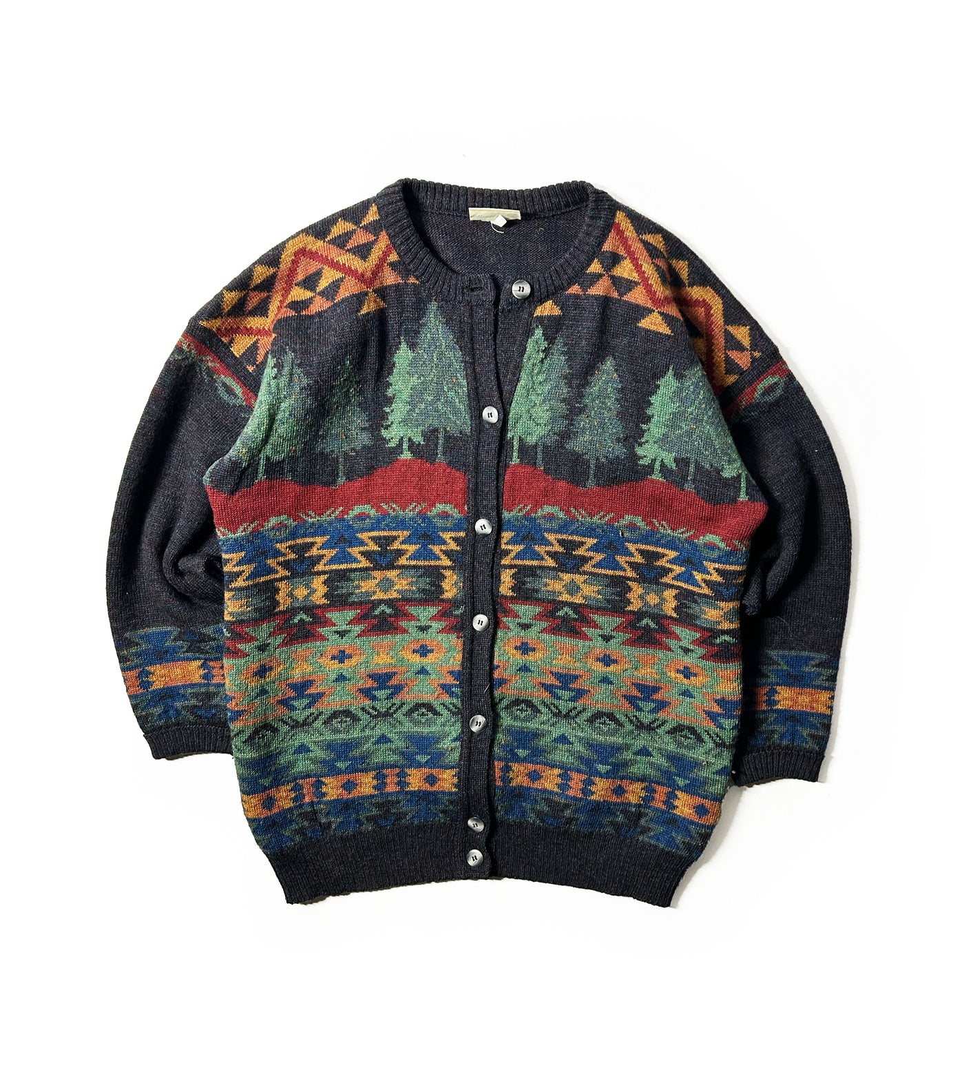 Vintage 90s Aztec Cardigan Sweater