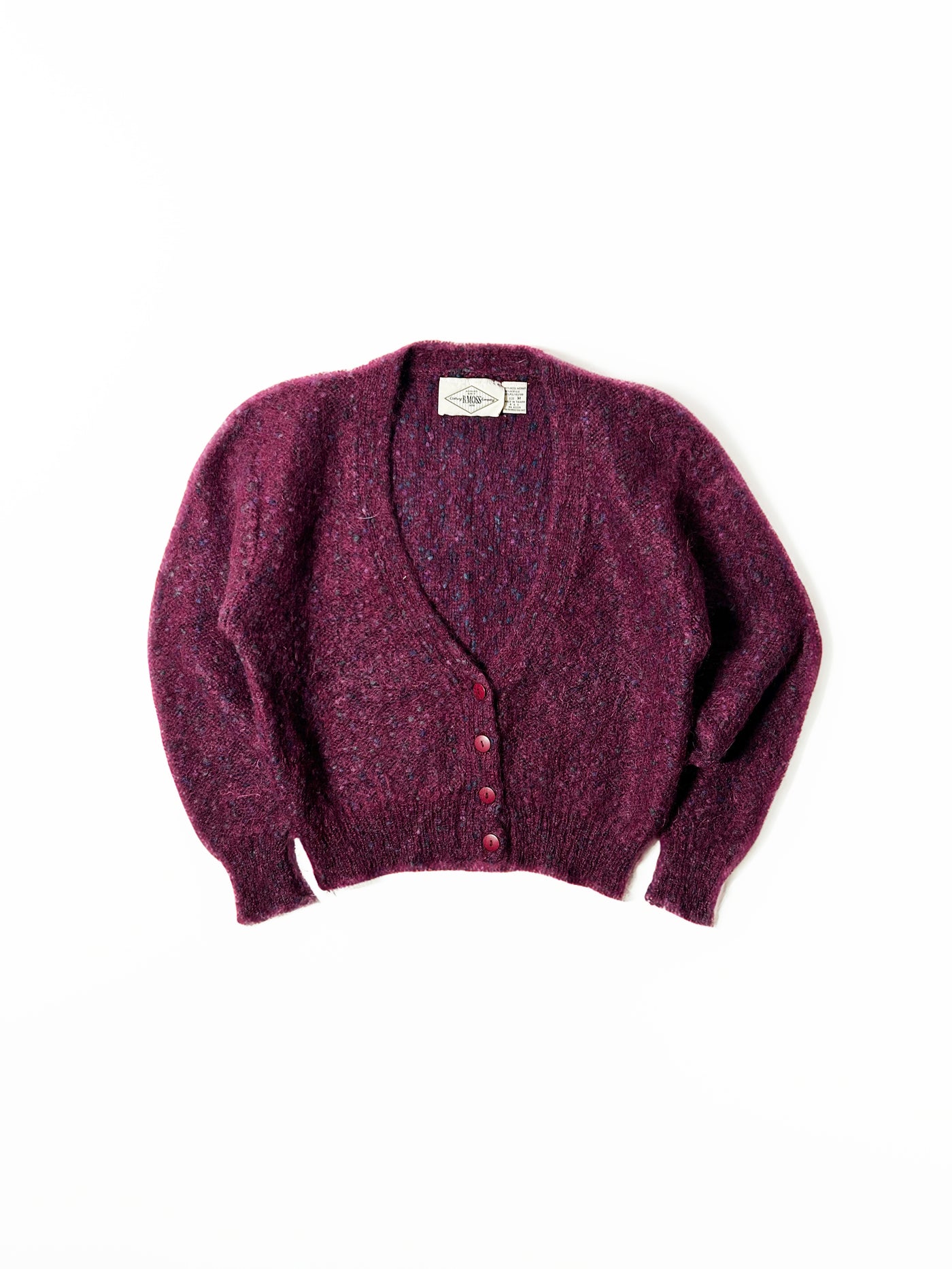 Vintage 80s B. Moss Mohair Cardigan Sweater