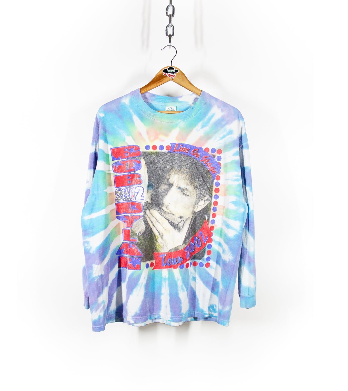 Vintage 2002 Bob Dylan Longsleeve Tie Dye Tour T-Shirt