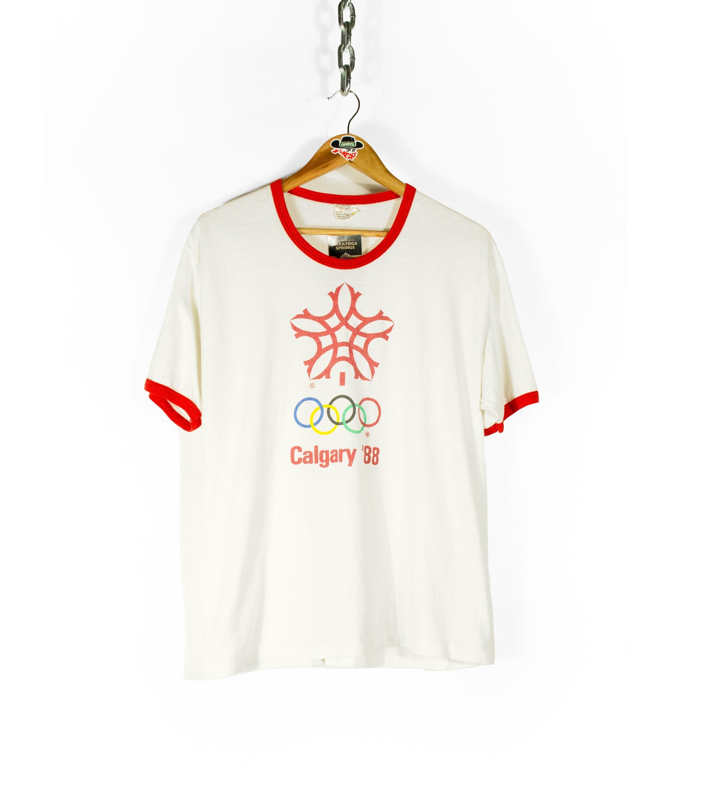 Vintage 1988 Calgary Winter Olympics Ringer T-Shirt