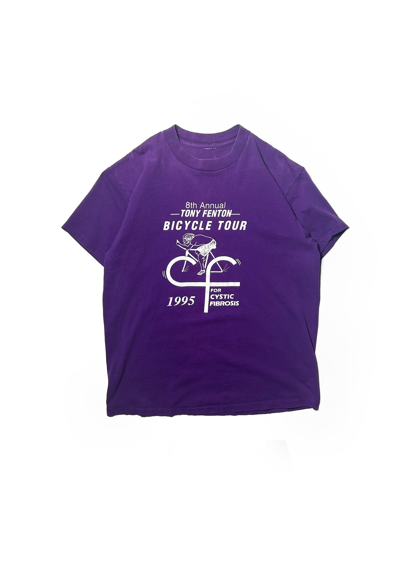 Vintage 1995 Cystic Fibrosis Bike Tour T-Shirt