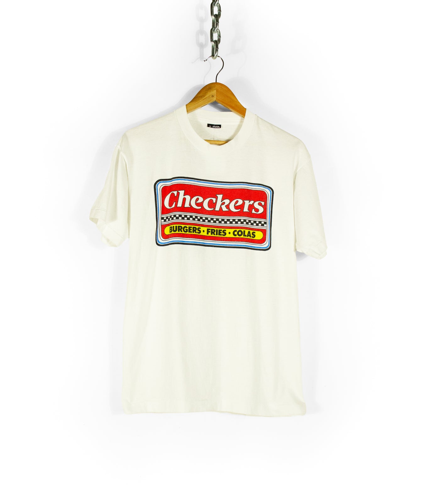 Vintage 90s Checkers Burgers Promo T-Shirt