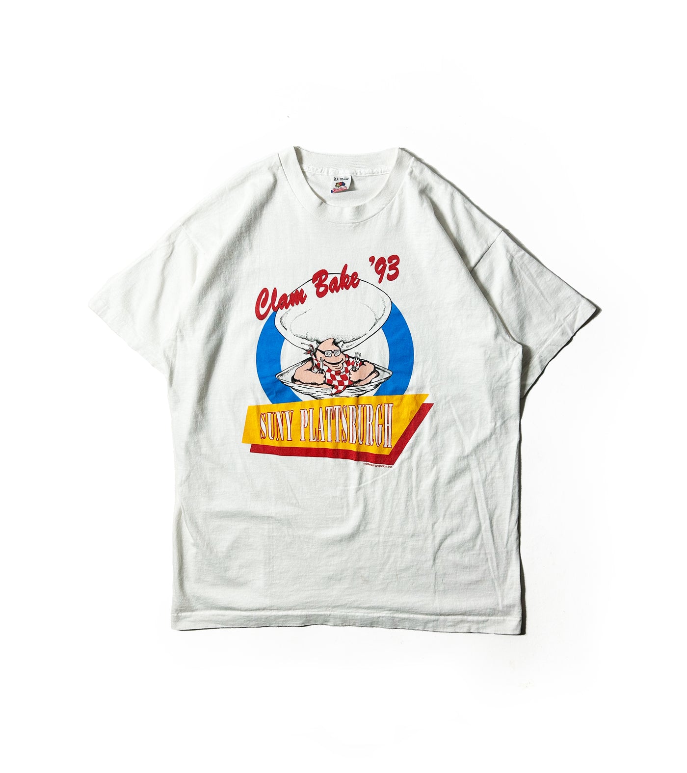 Vintage 1993 Plattsburgh State Clam Bake T-Shirt