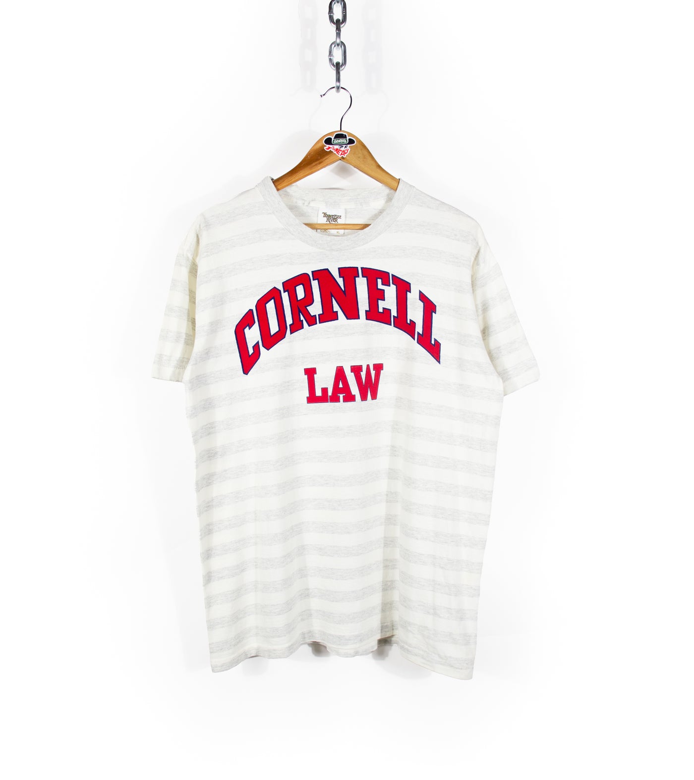 Vintage 90s Cornell Law Striped T-Shirt