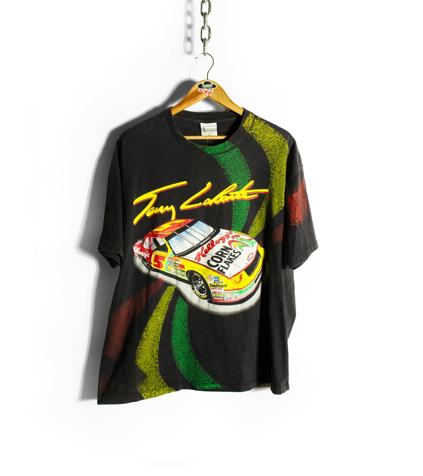Vintage 1994 Kelloggs Terry Labonte All Over Print Racing T-Shirt