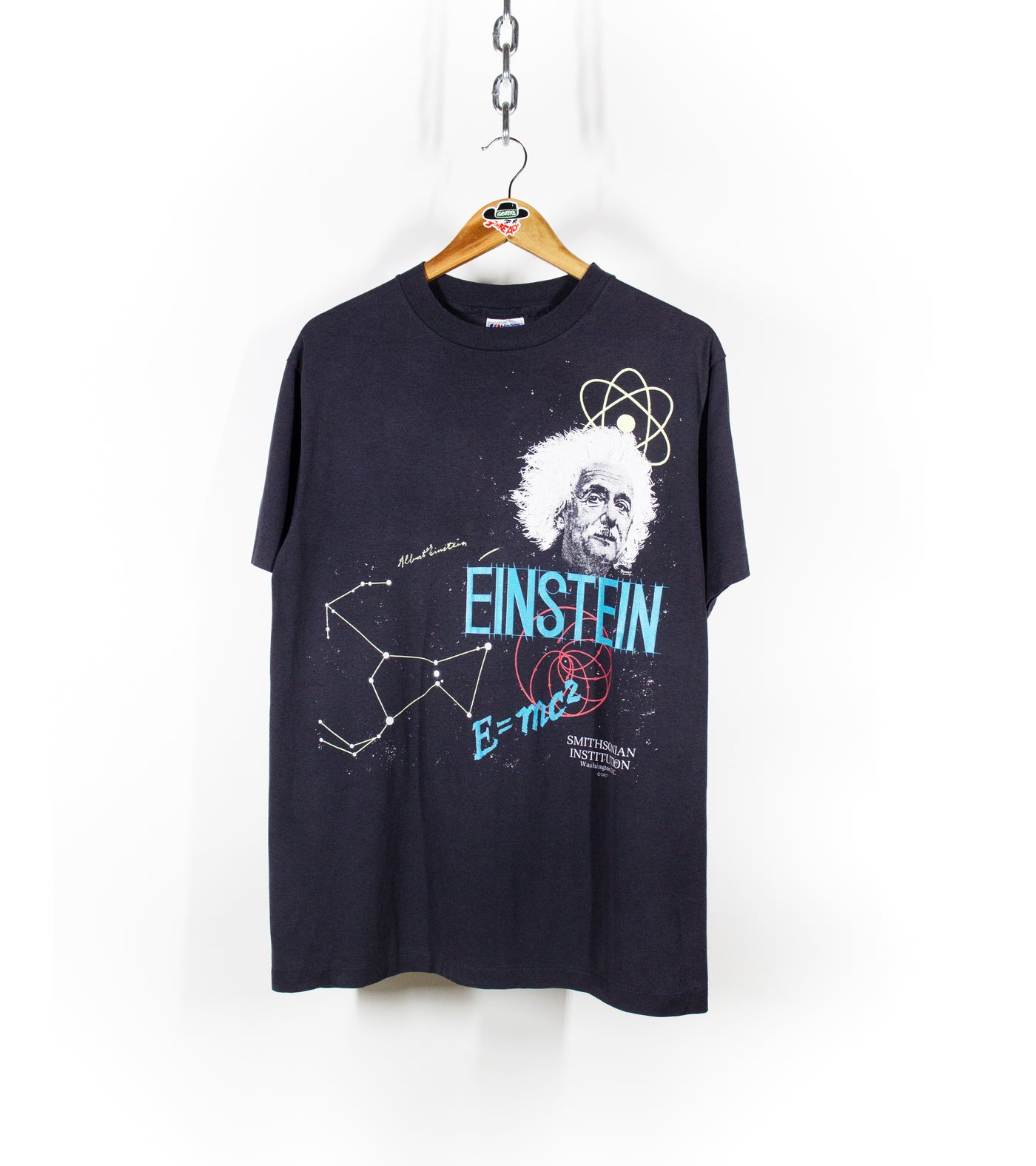 Vintage 1987 Einstein Glow in the Dark Smithsonian T-Shirt