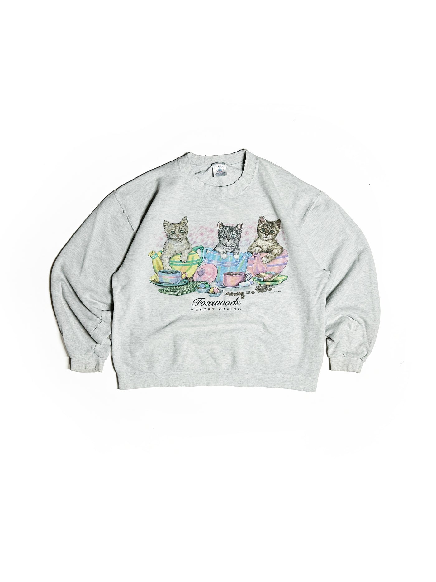 Vintage 90s Foxwoods Casino Cat Crewneck