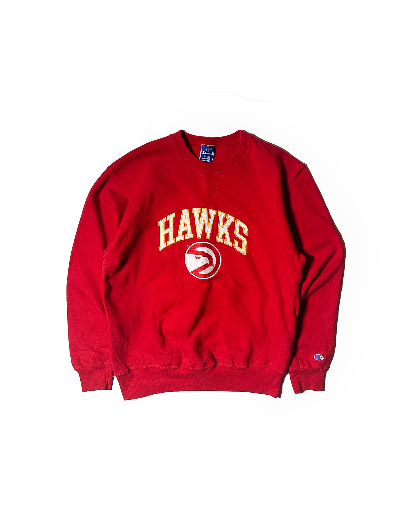 Vintage 90s Atlanta Hawks Embroidered Champion Crewneck