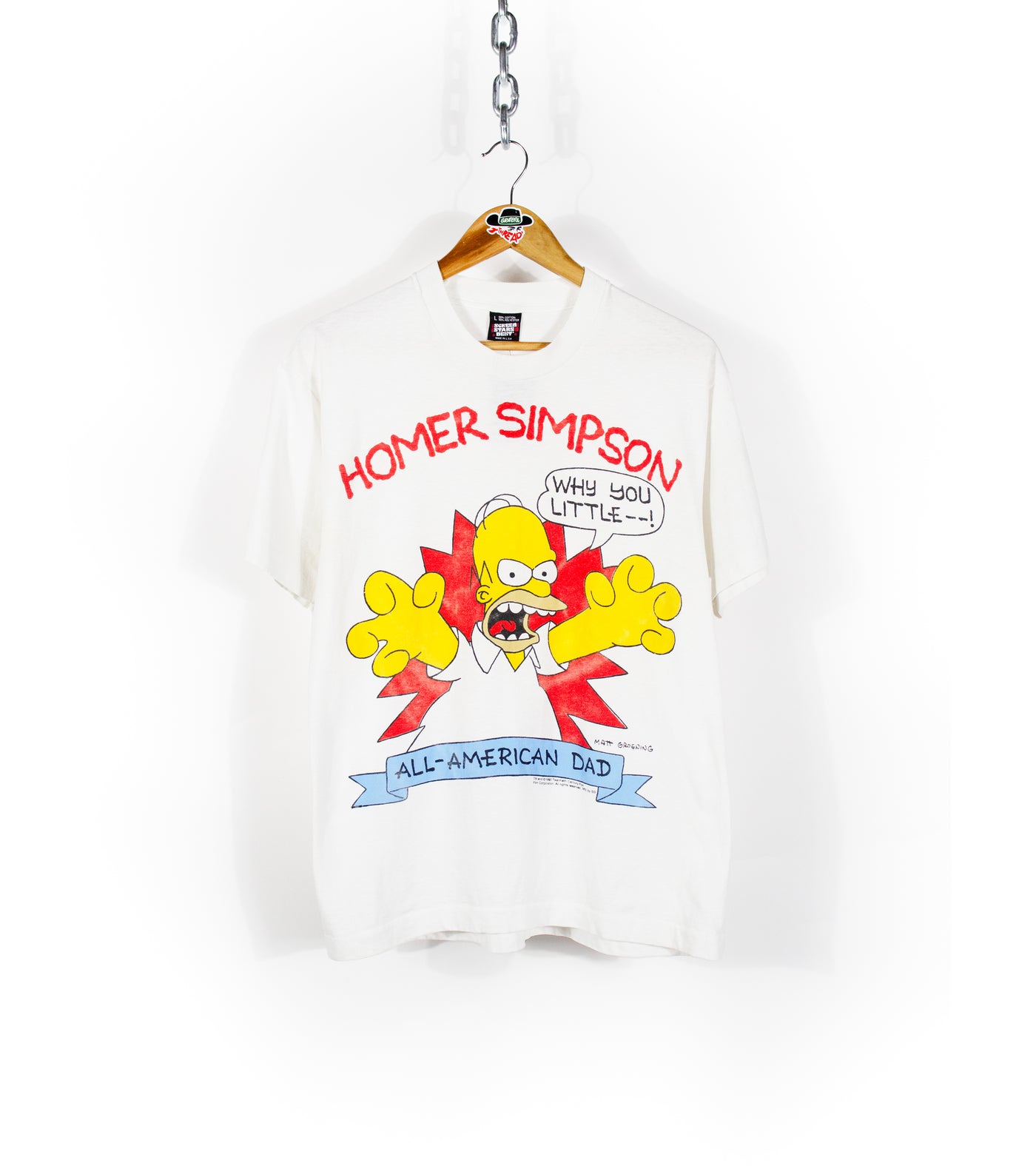 Vintage 1990 Simpsons All American Dad T-Shirt