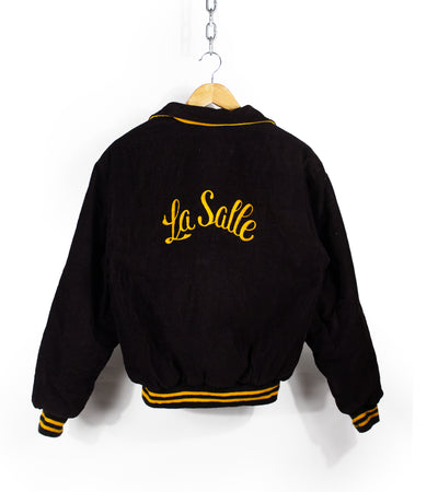 Vintage 1970s Lasalle School Chain-Stitched Corduroy Varsity Jacket