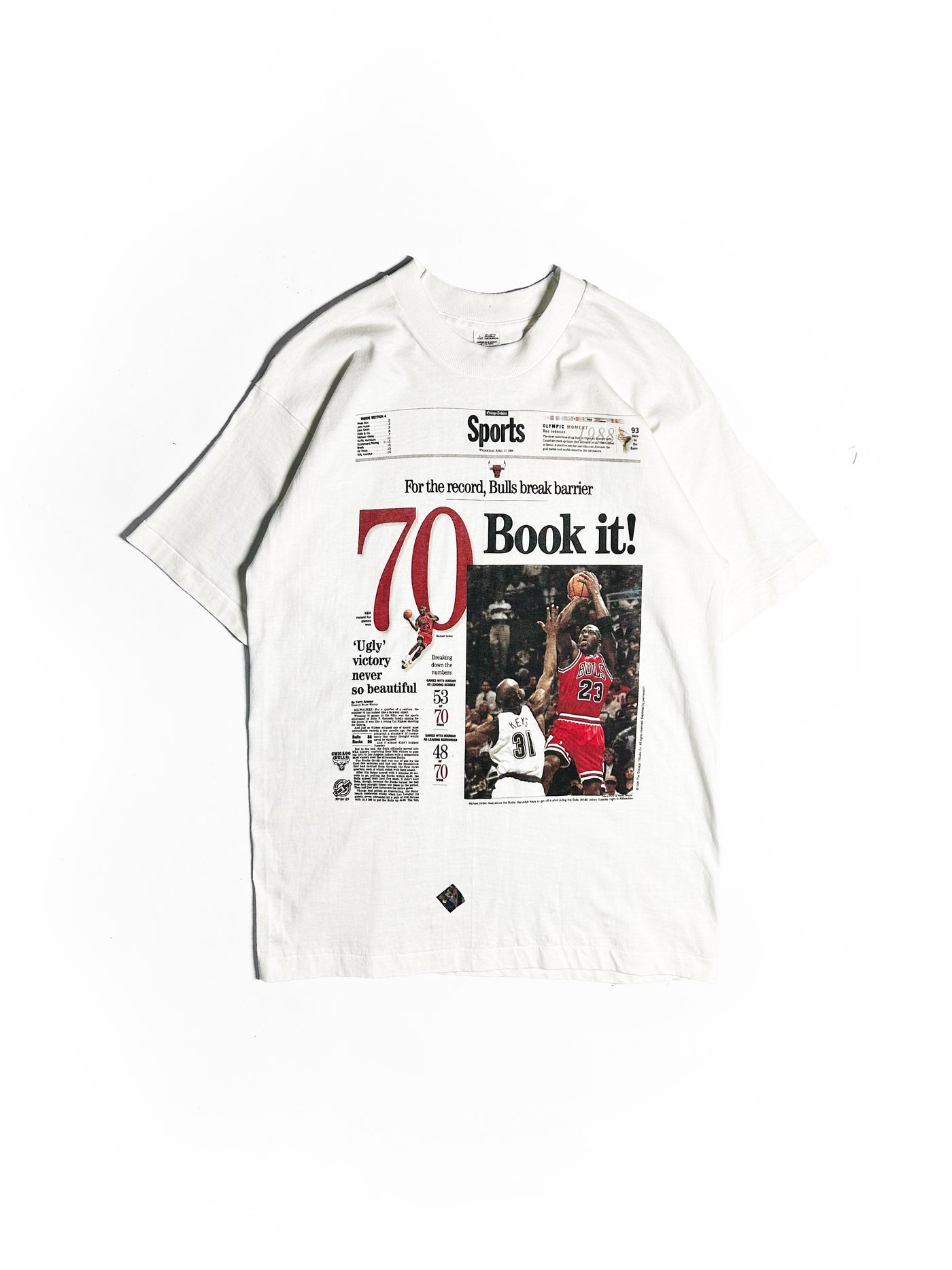 Vintage 1996 Chicago Bulls 70 Wins ‘Book It’ T-Shirt