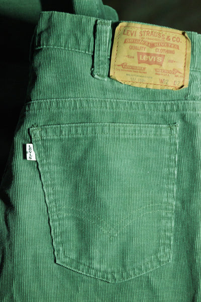 Vintage 90s Levi Corduroy Pants - Olive Green