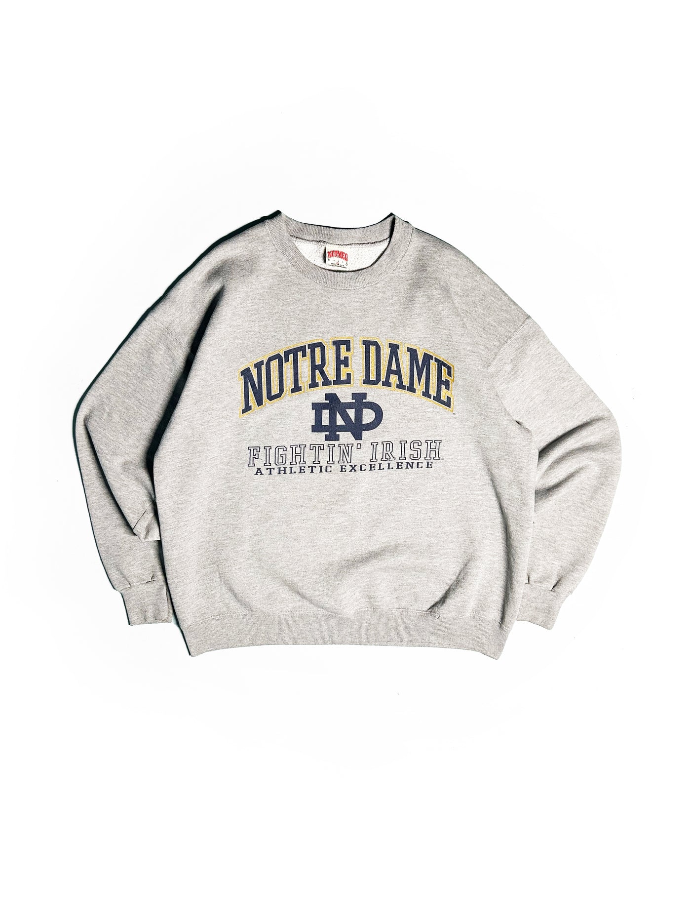 Vintage 90s Nutmeg Notre Dame Crewneck