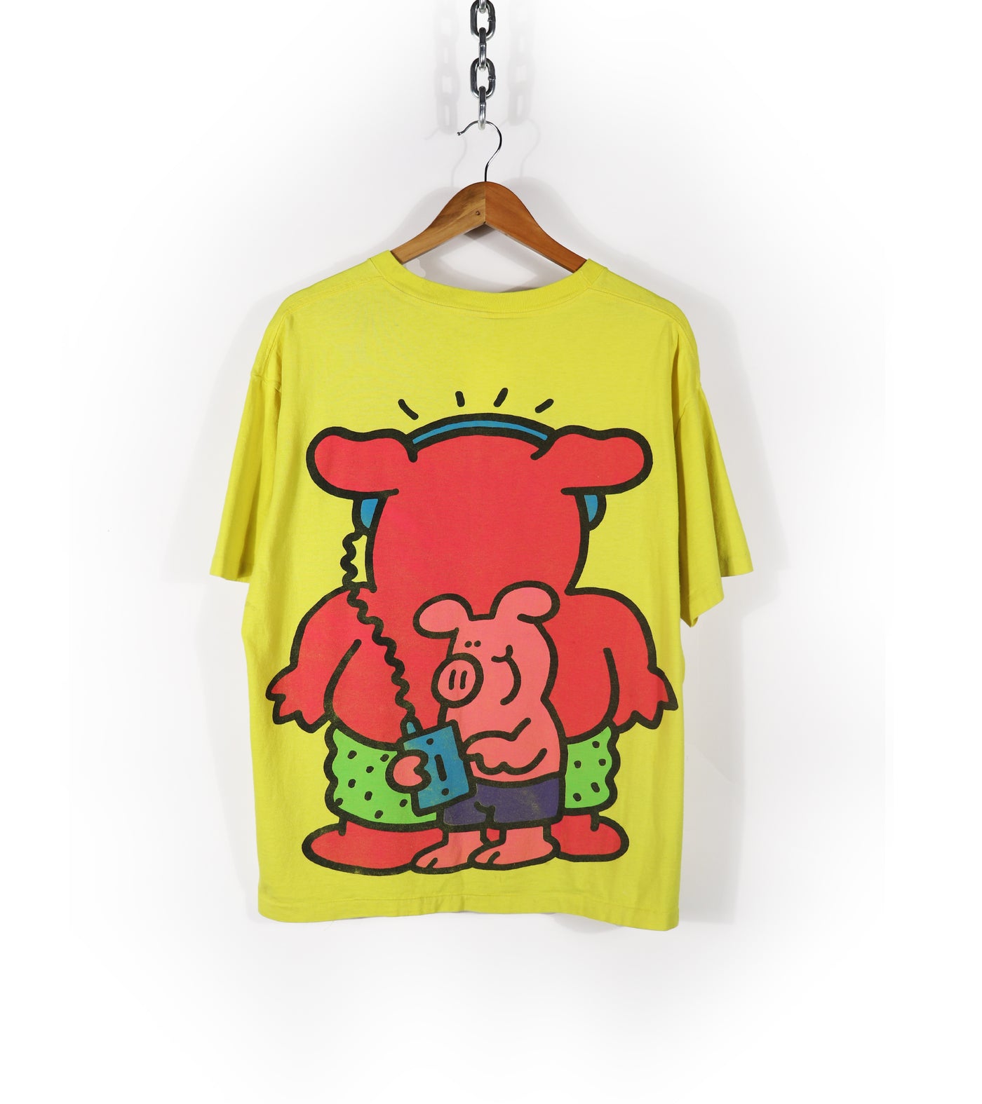 Vintage 1991 Jimmy Pig Haring Style Art T-Shirt