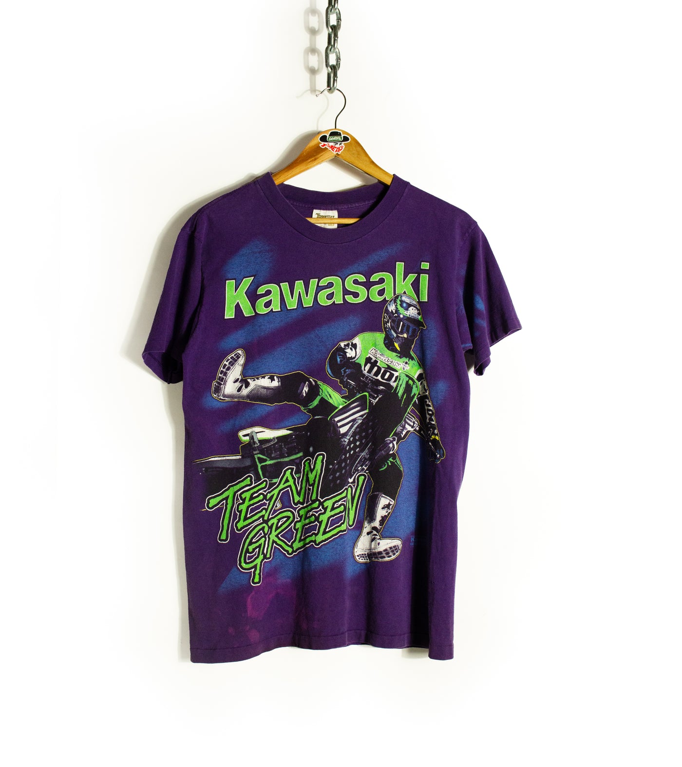 Vintage 90s Kawasaki Racing Team Green T-Shirt