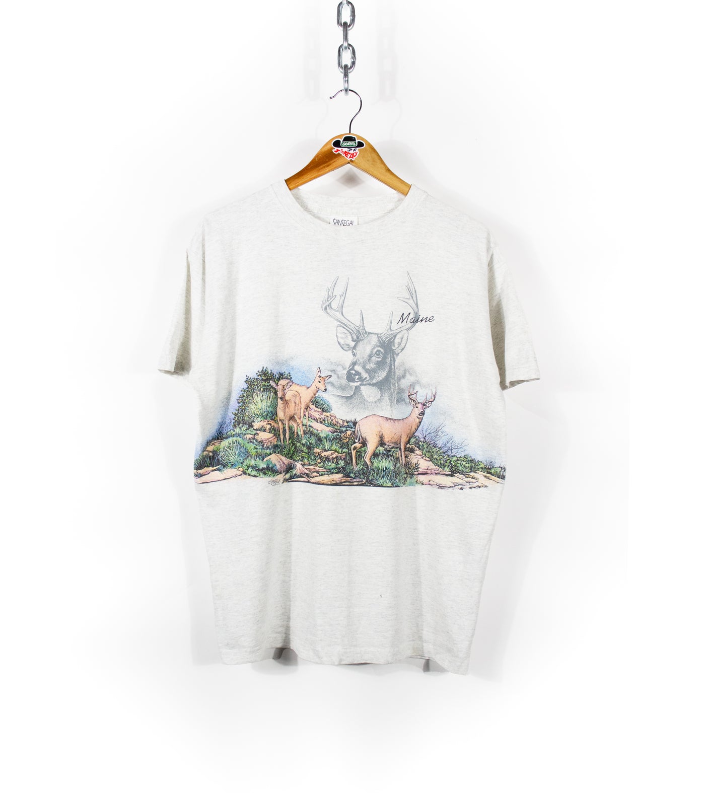 Vintage 90s Sansegal All Over Print Deer T-Shirt