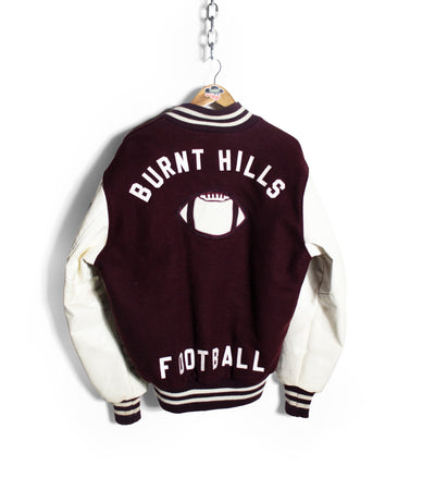 Vintage Burnt Hills Football Varsity Jacket