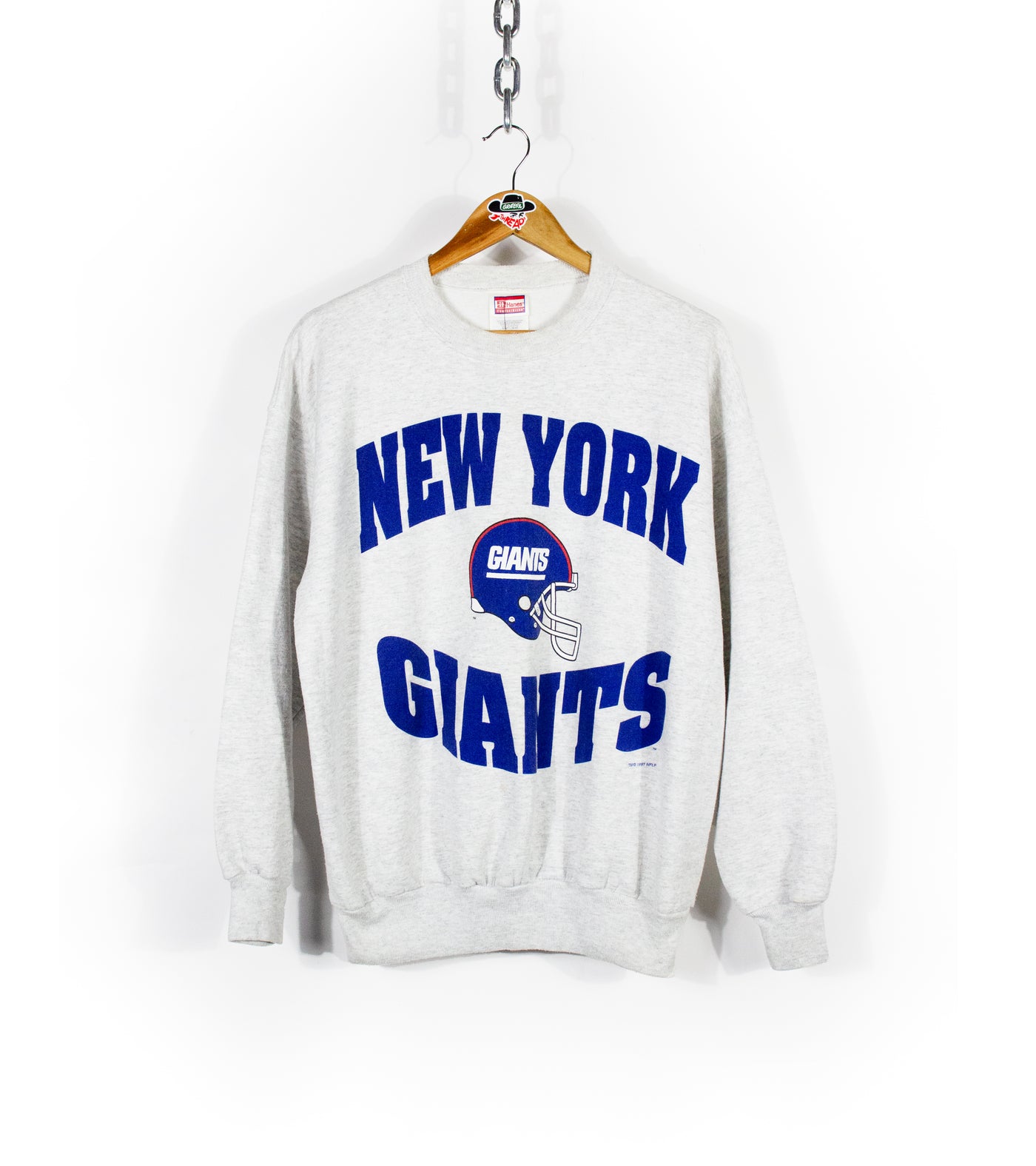 Vintage 1997 New York Giants Spellout Crewnecks