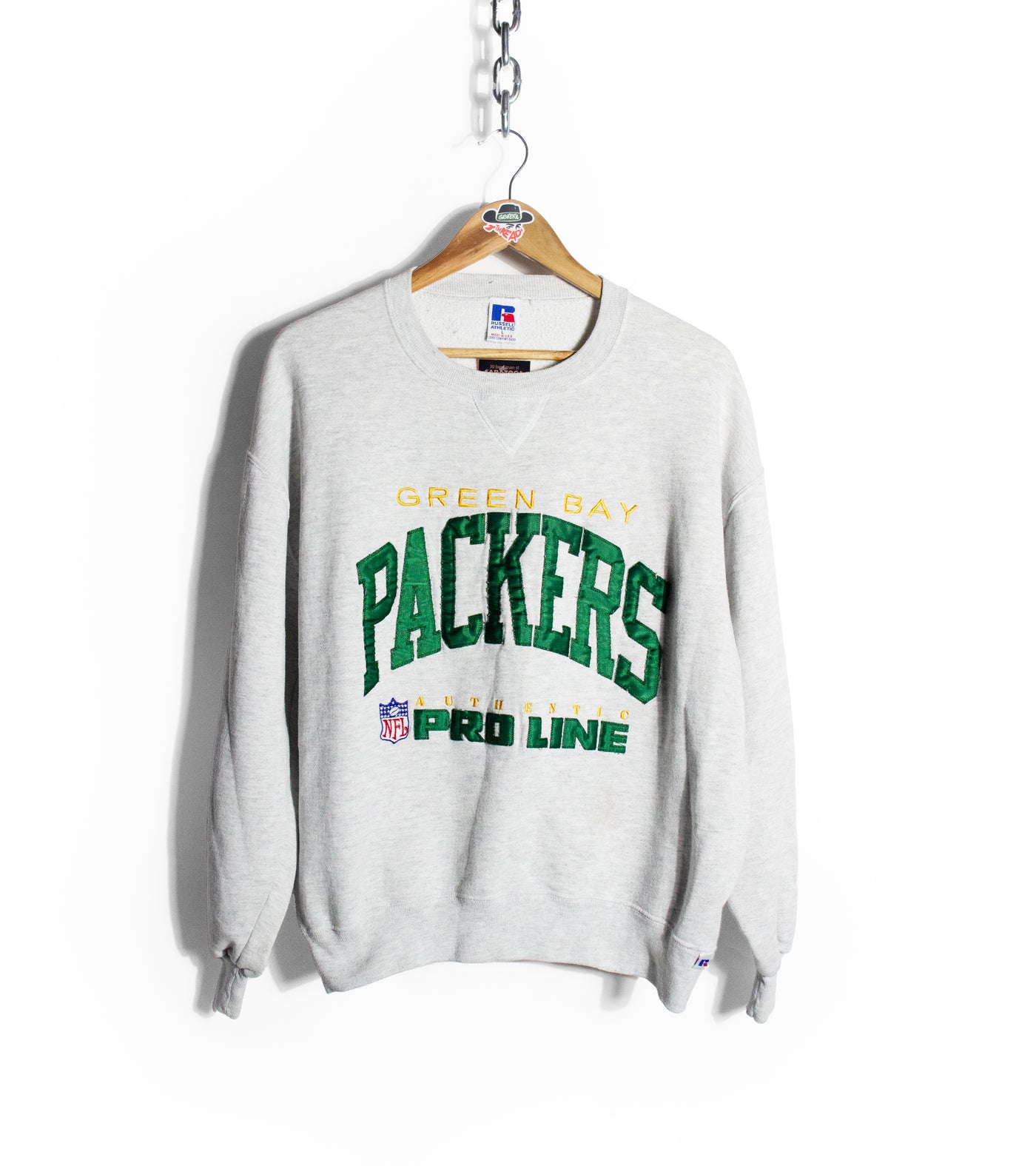 Vintage 90s Green Bay Packers Russell Pro Line Crewneck