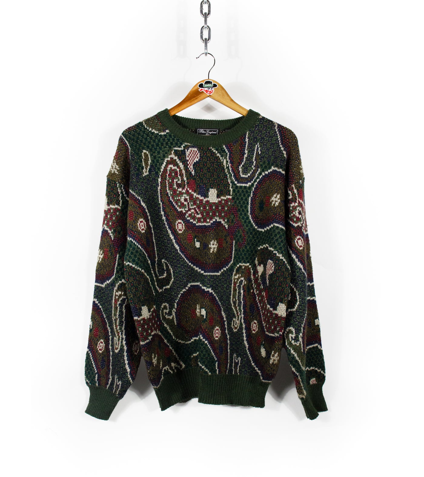 Vintage 90s Knitted Paisley Sweater