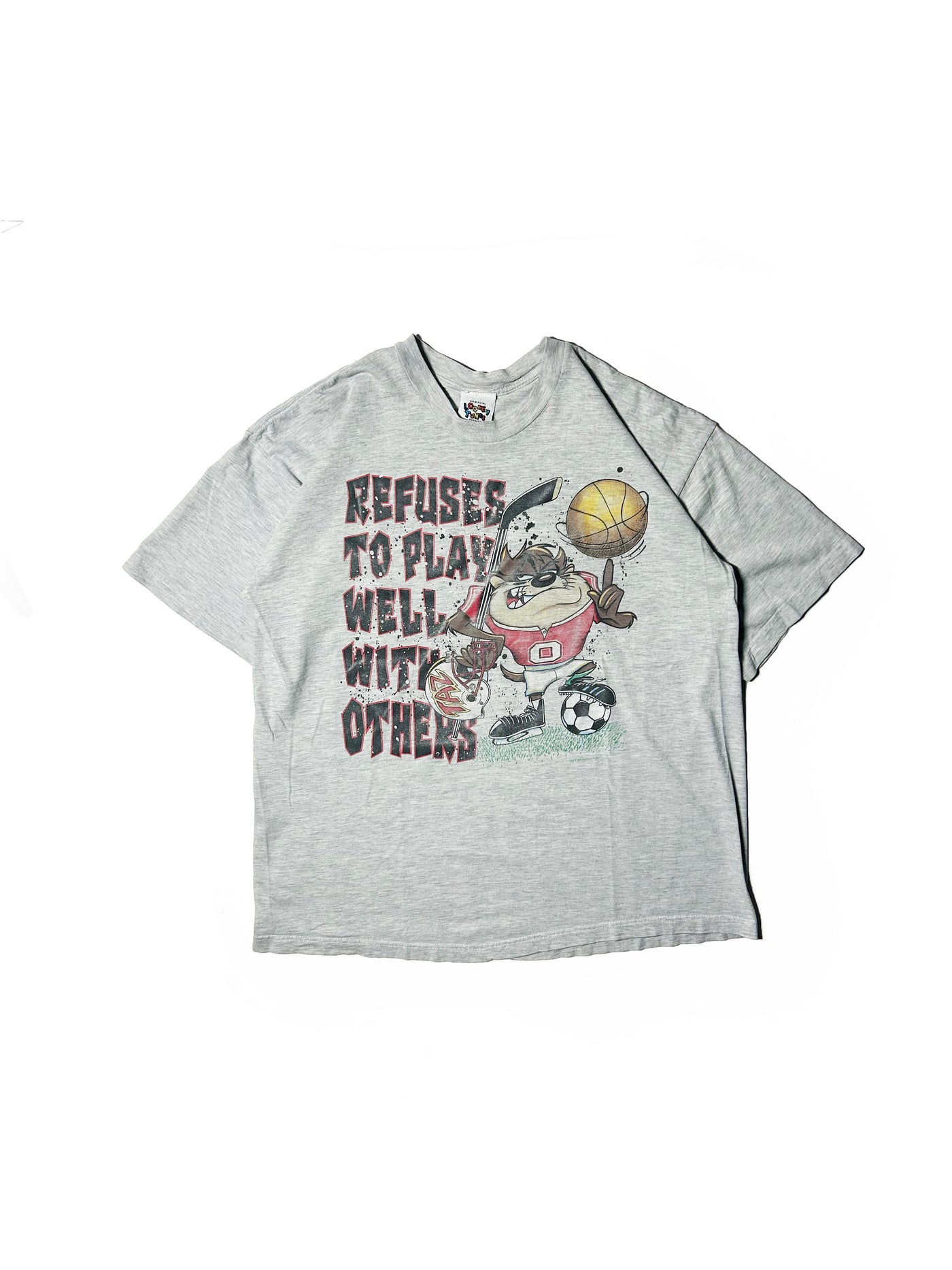 Vintage 1997 Taz 'Refuses to Play with Others' T-Shirt