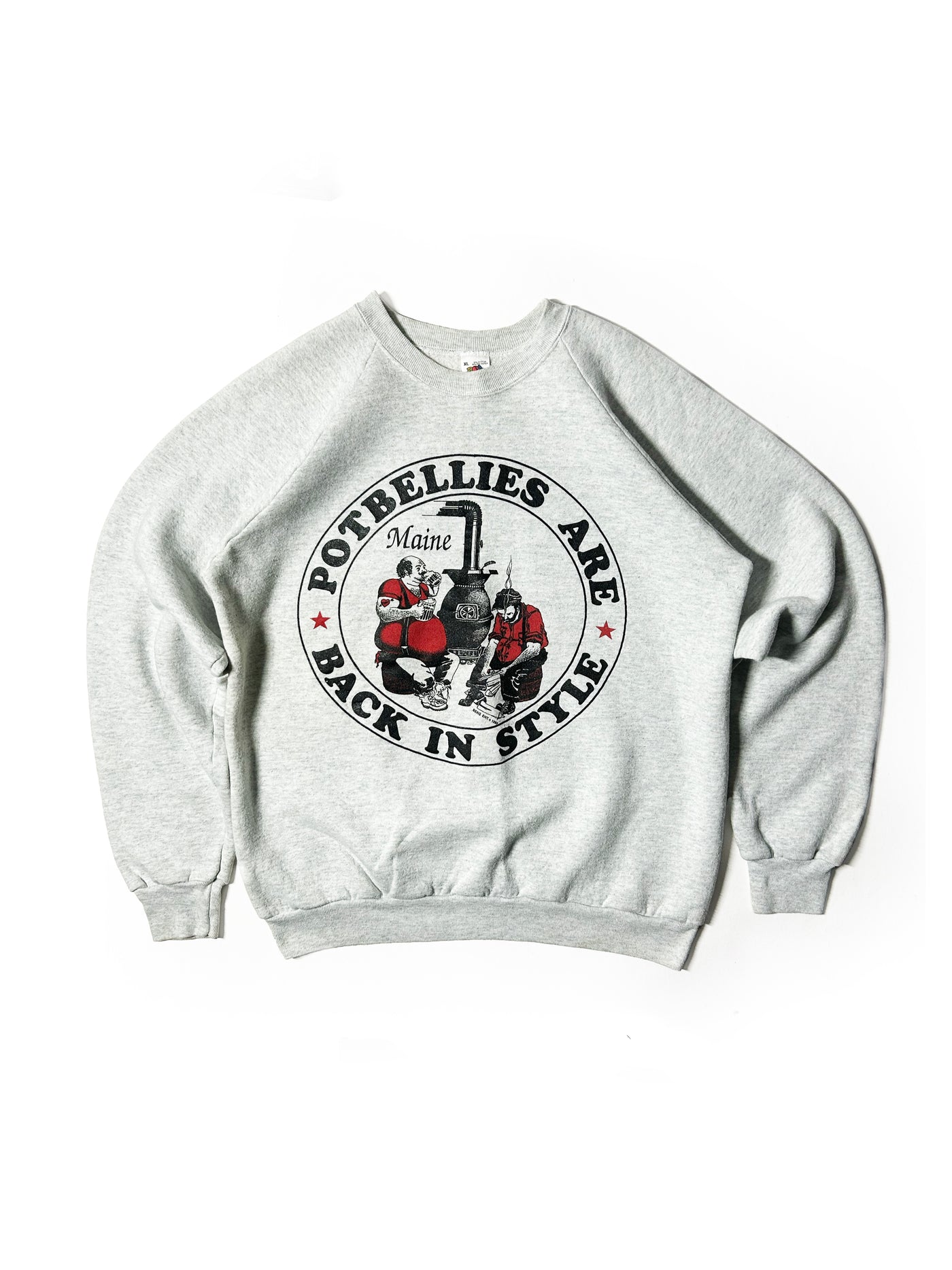 Vintage 1989 'Potbellies are Back in Style' Maine Crewneck
