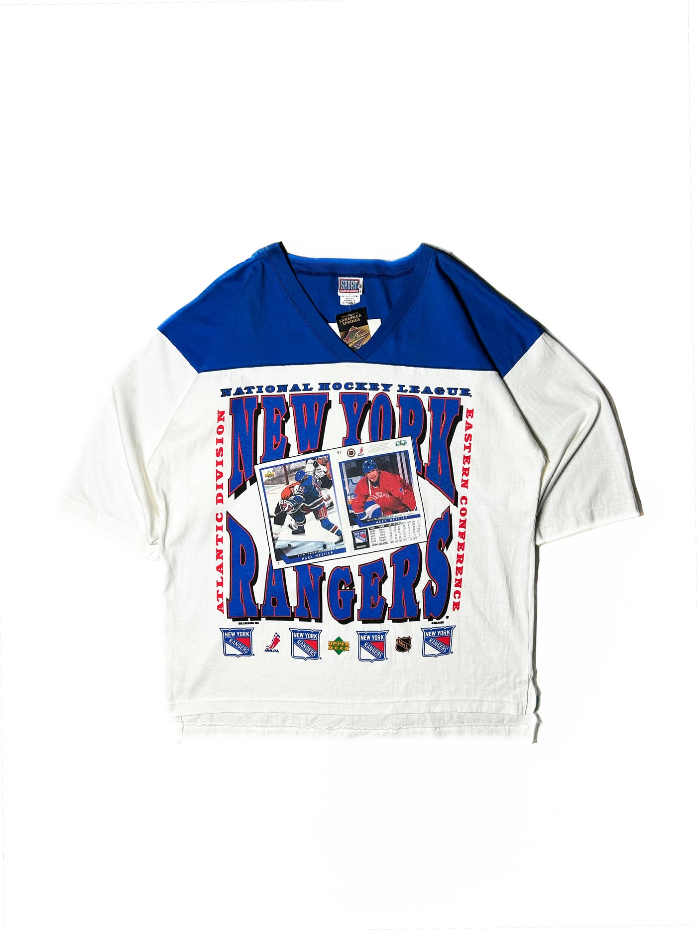 Vintage 1994 New York Rangers Upper Deck Baseball Style T-Shirt