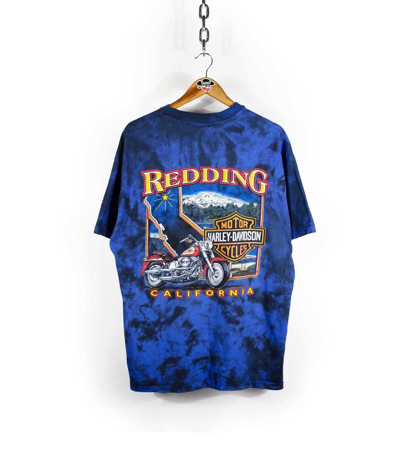 Vintage 90s Redding California 'One World, One Motorcycle' T-Shirt