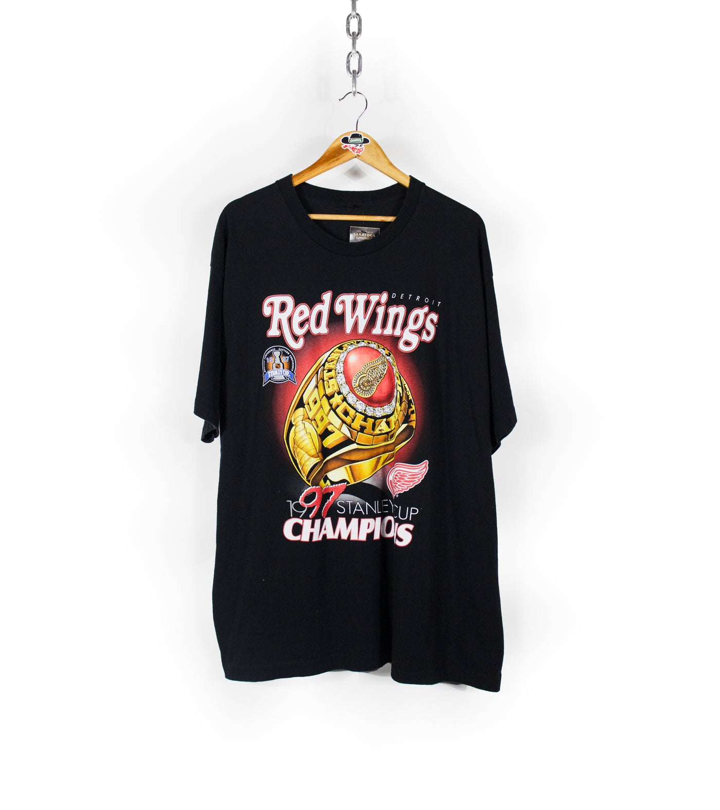 Vintage 1997 Red Wings Big Ring Championship T-Shirt