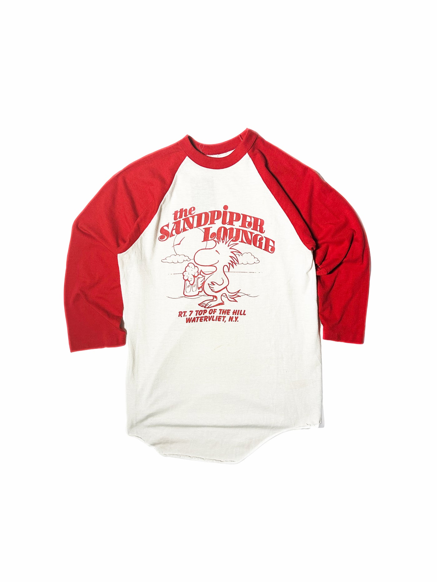 Vintage 80s Sandpiper Lounge Watervliet, NY Baseball Style T-Shirt