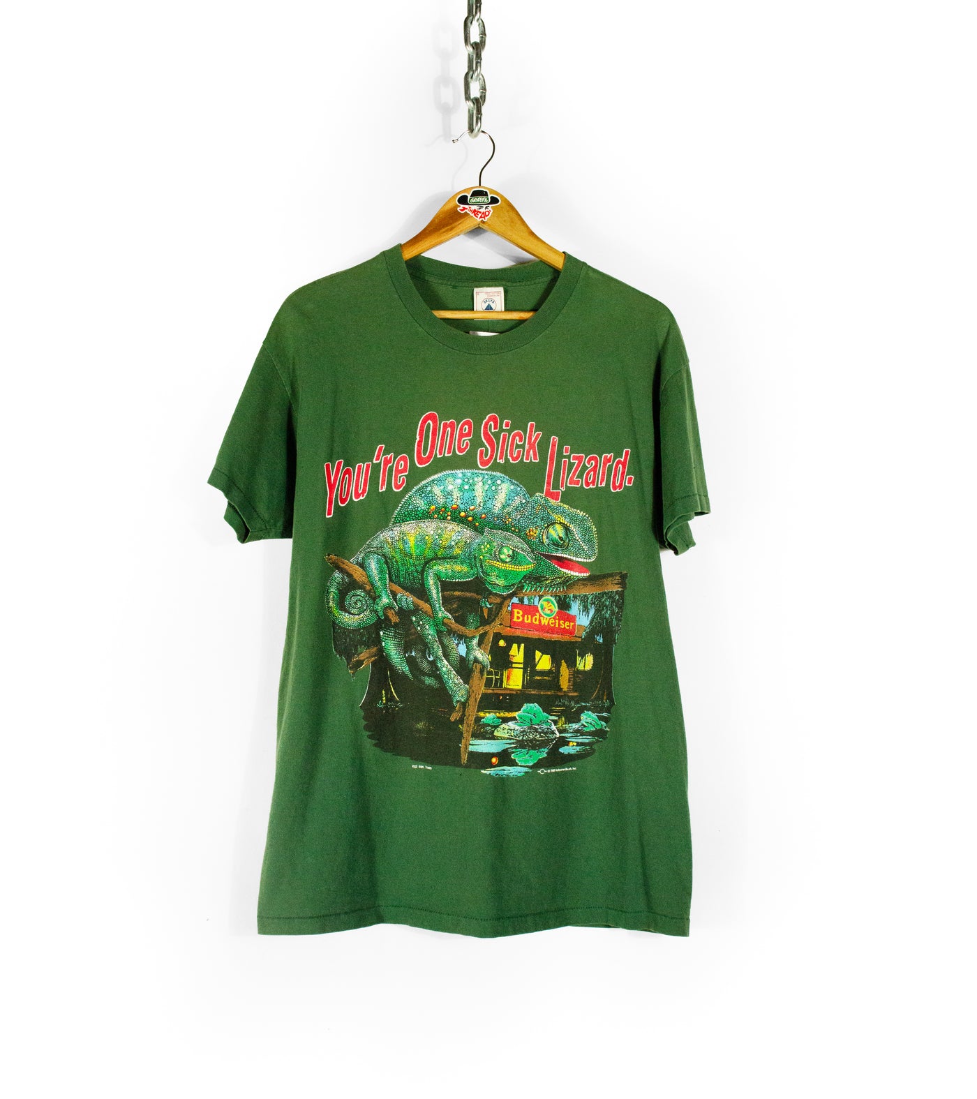 Vintage 1997 Budweiser 'You're One Sick Lizard' T-Shirt