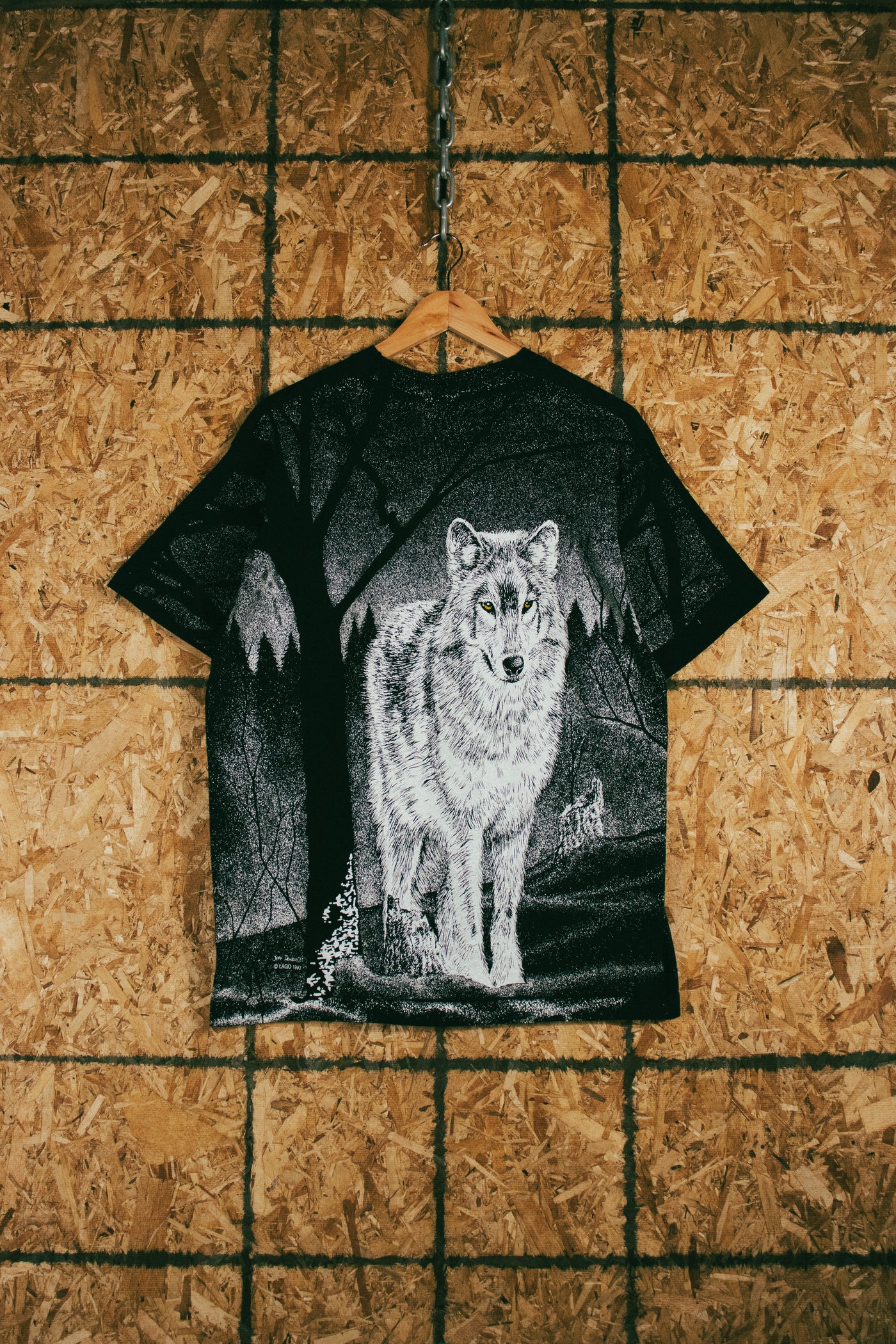 Vintage 1993 All Over Print Wolf T-Shirt