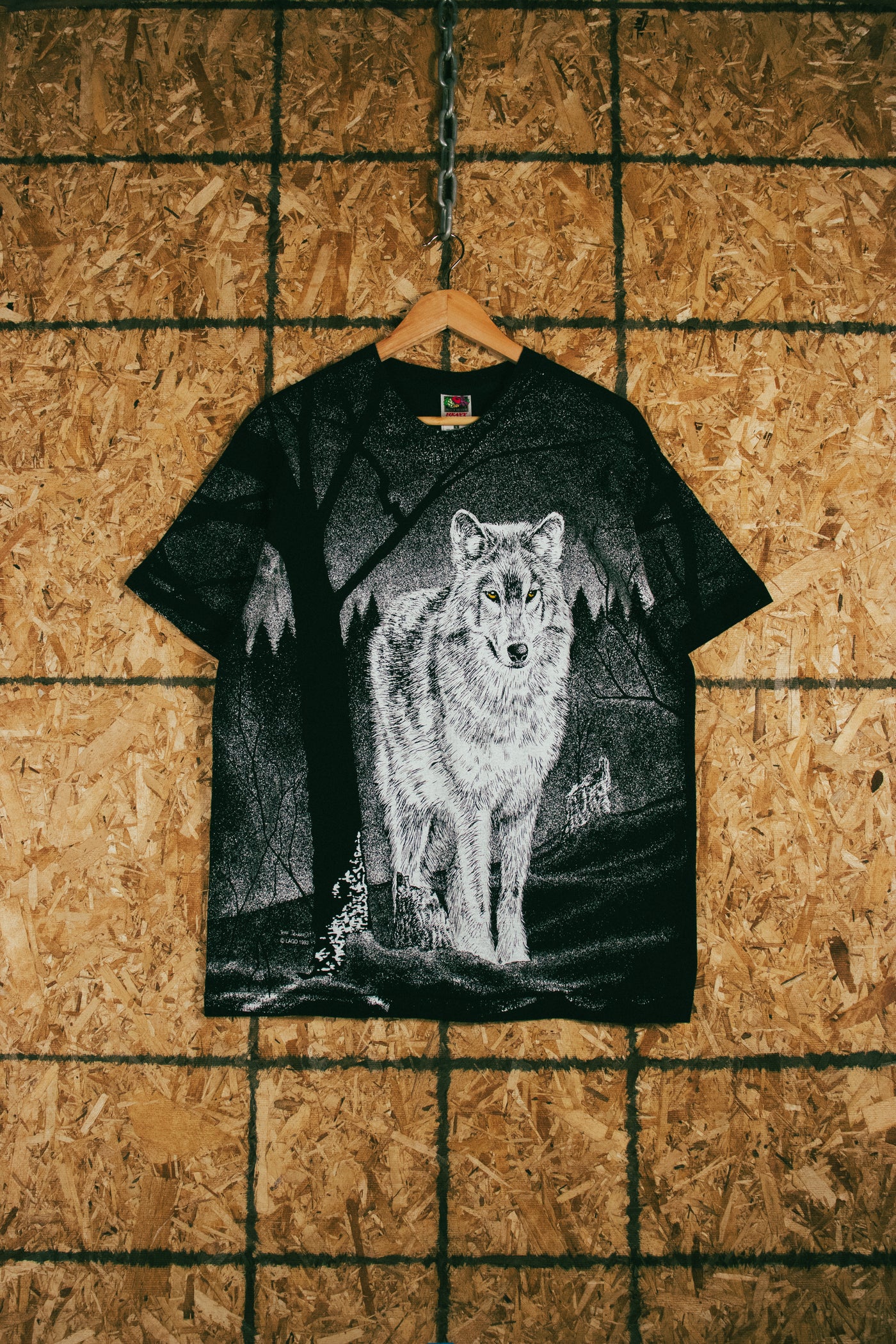 Vintage 1993 All Over Print Wolf T-Shirt