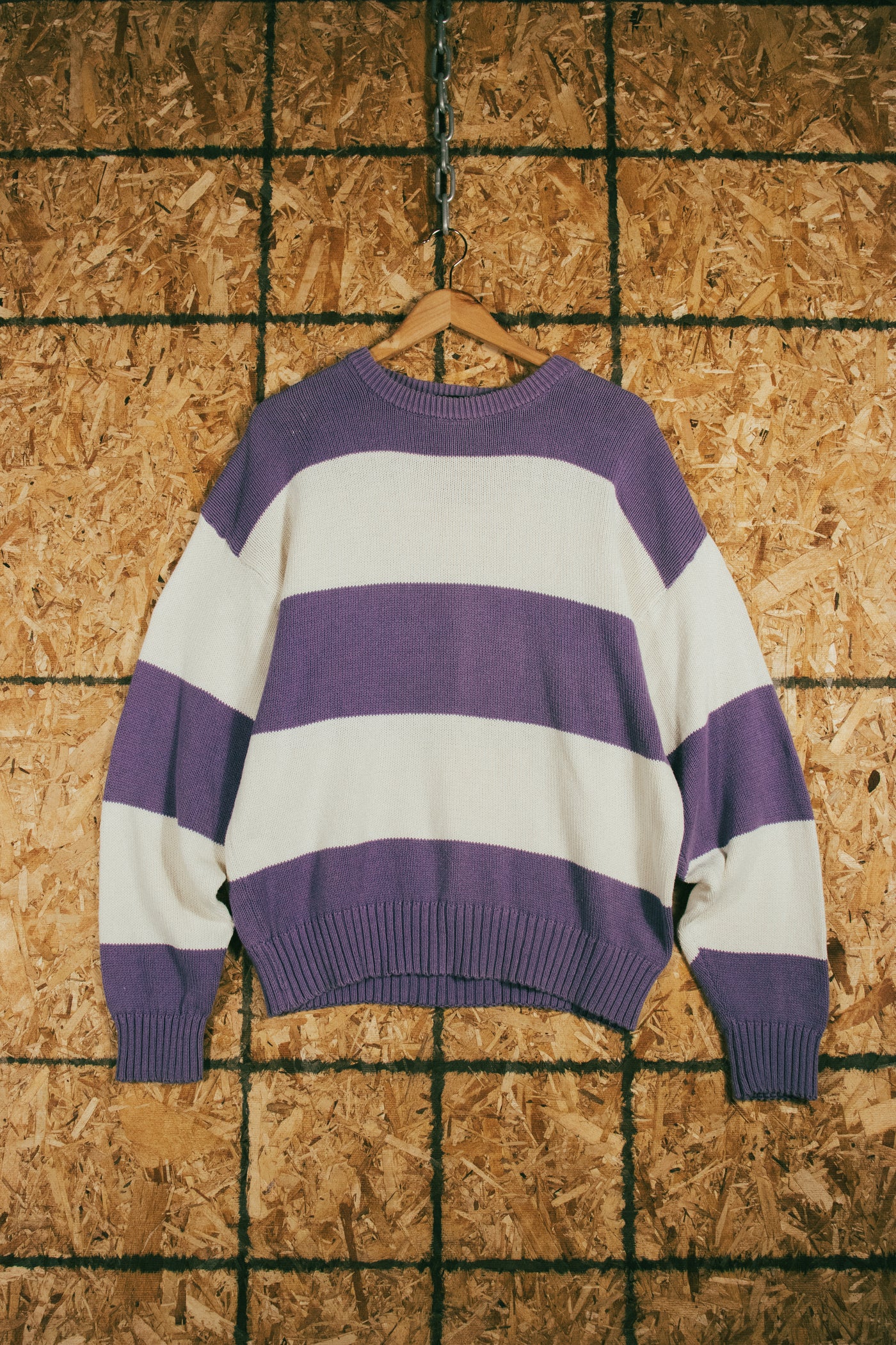 Vintage 90s Purple Striped Sweater