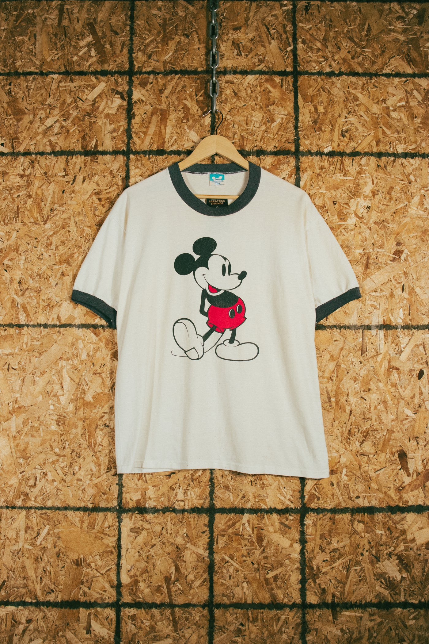 Vintage 80s Mickey Mouse Ringer T-Shirt