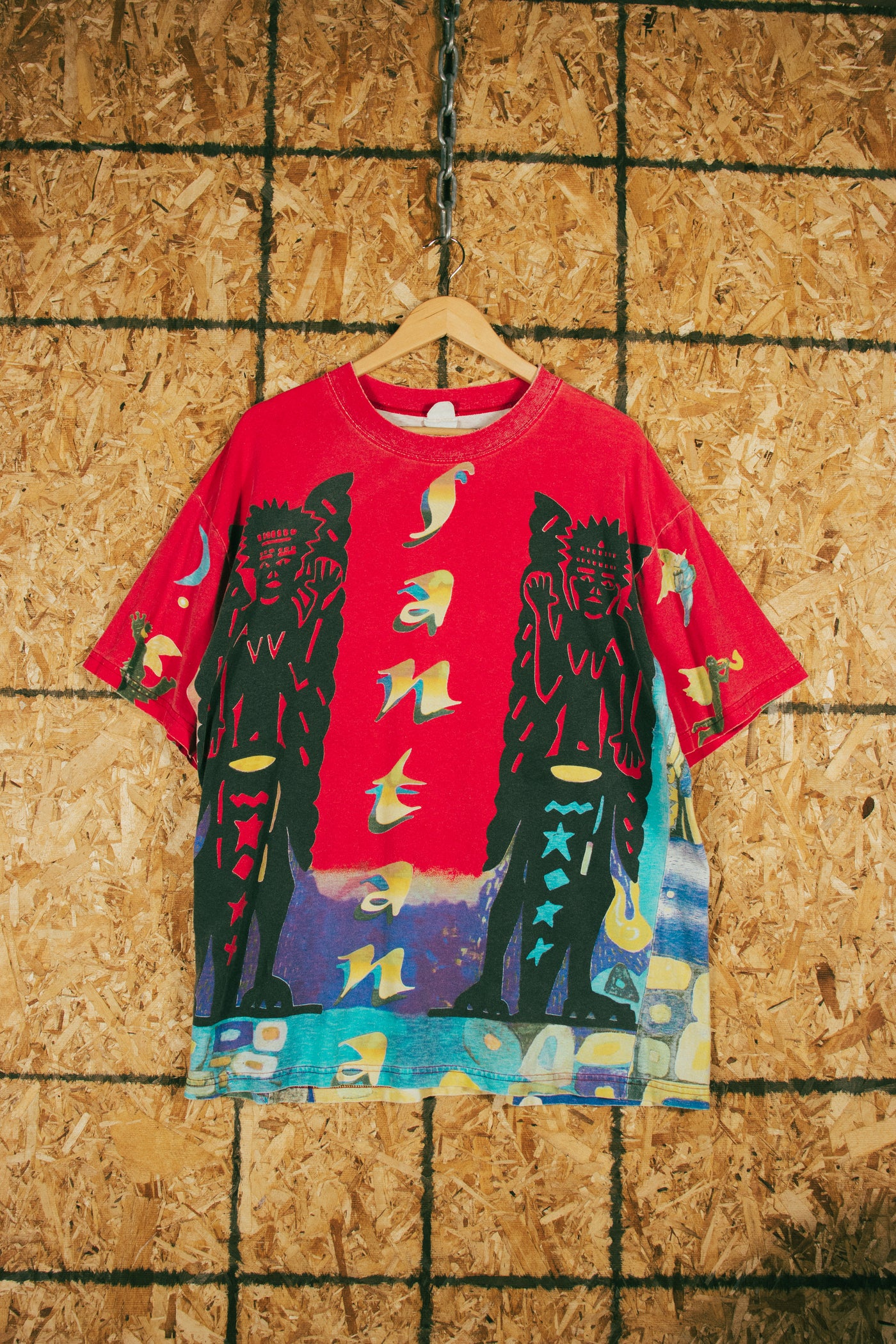 VIntage 90s Santana All Over Print T Shirt Grateful Threads