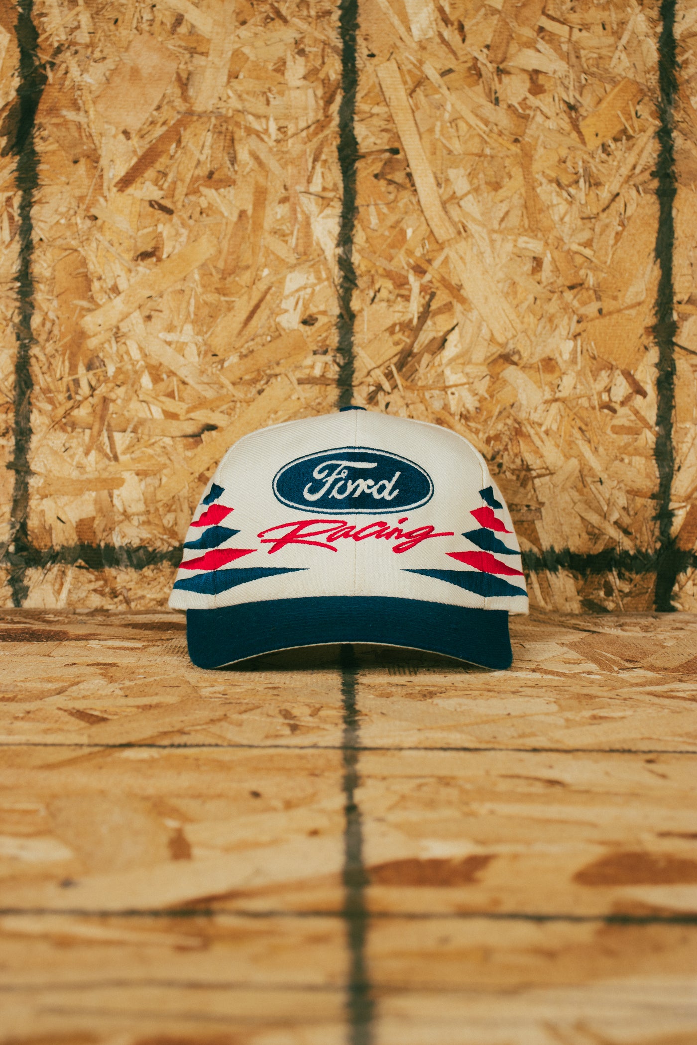 Vintage 90s Ford Racing Diamond Cut Snapback