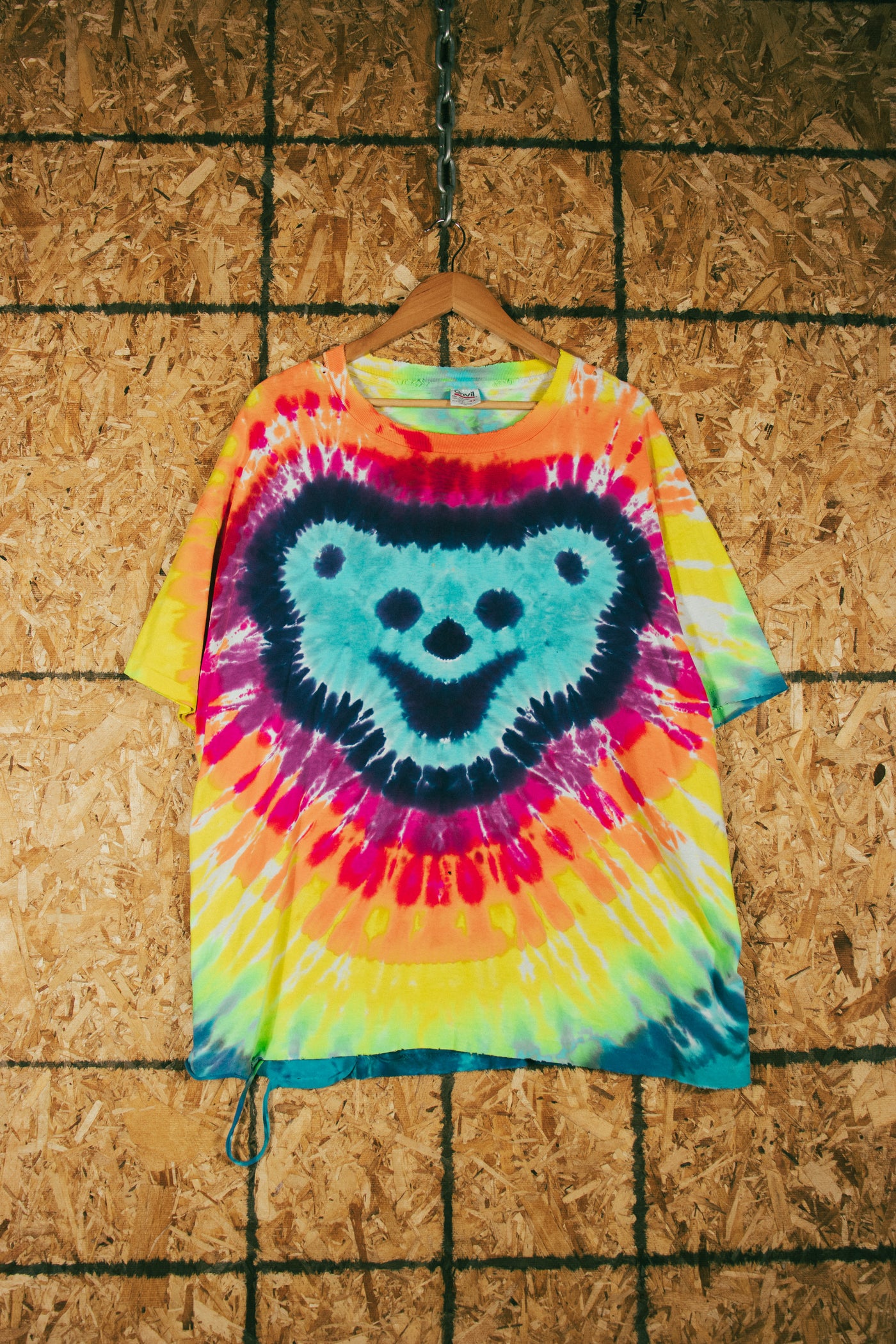 Vintage 90s Grateful Dead Hand Tye-Dyed Bear T-Shirt