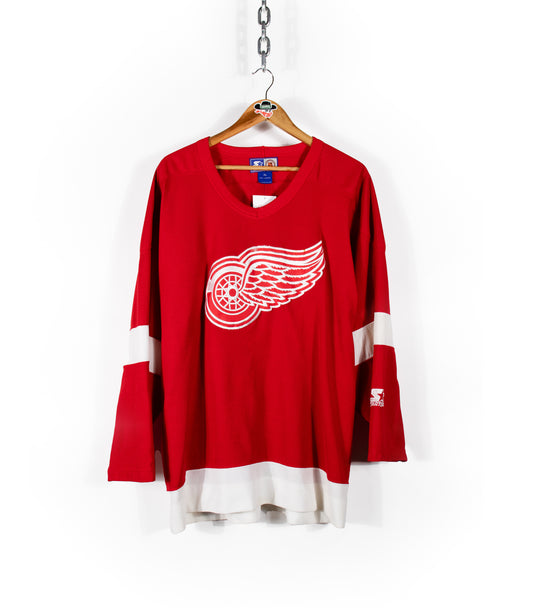 TUPAC 2PAC DETROIT RED WINGS ホッケーシャツ Vintage 90s Starter Tupac Detroit Red Wings Jersey – Grateful Threads