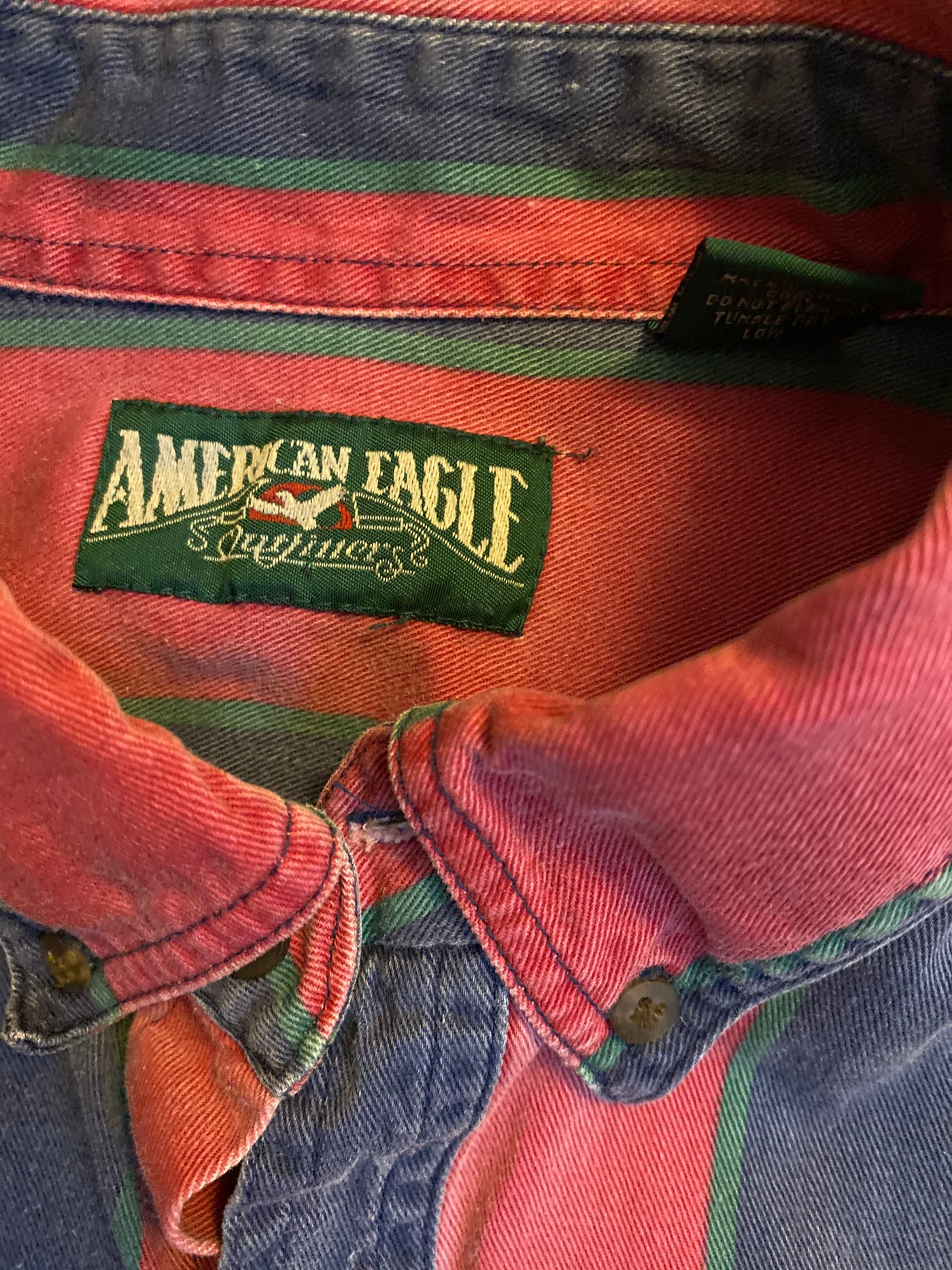 Vintage 90s American Eagle Multicolor Button-Up