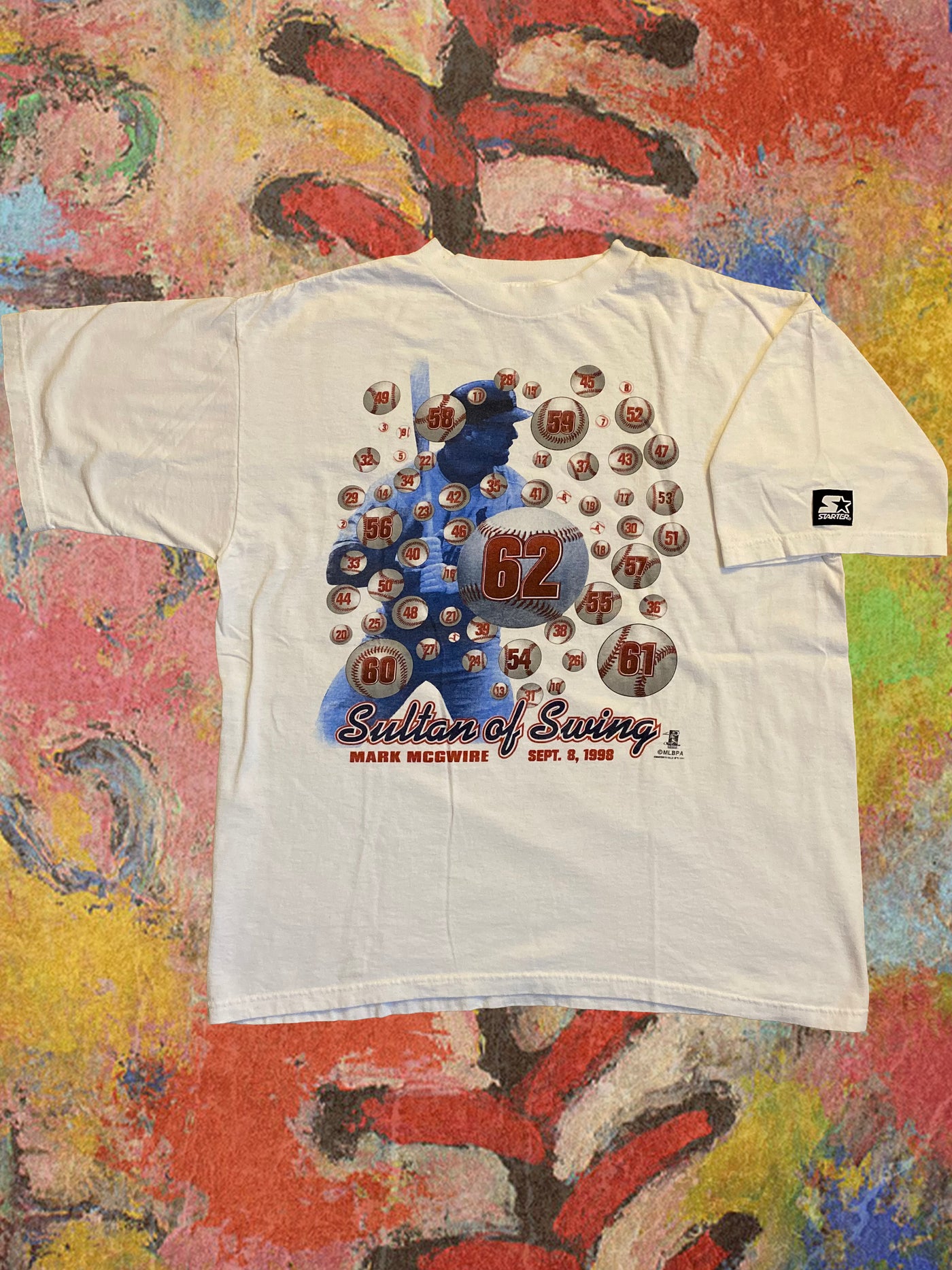 Vintage 1998 Starter Mark McGwire Homerun Record T Shirt