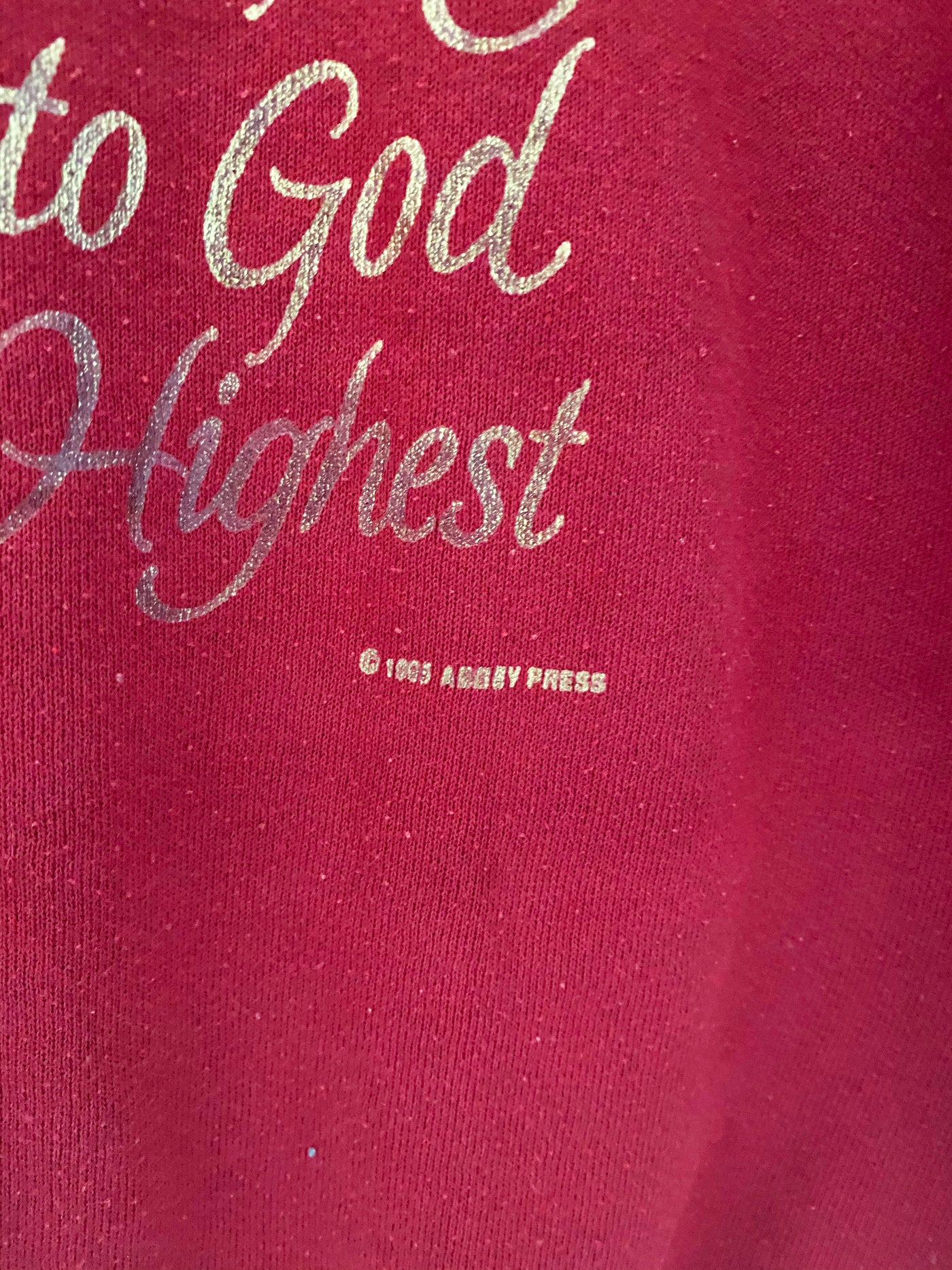 Vintage 1995 “Glory to God in the Highest” Crewneck