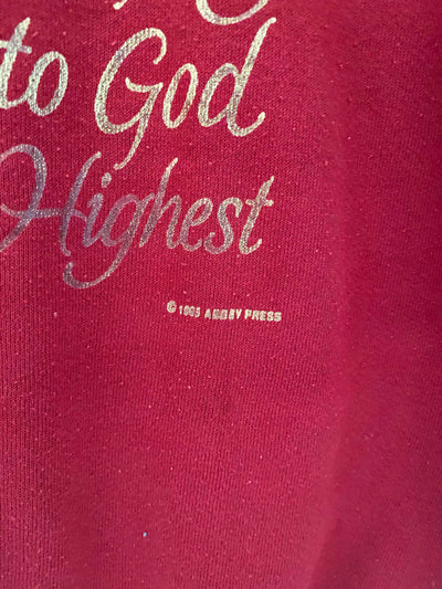 Vintage 1995 “Glory to God in the Highest” Crewneck