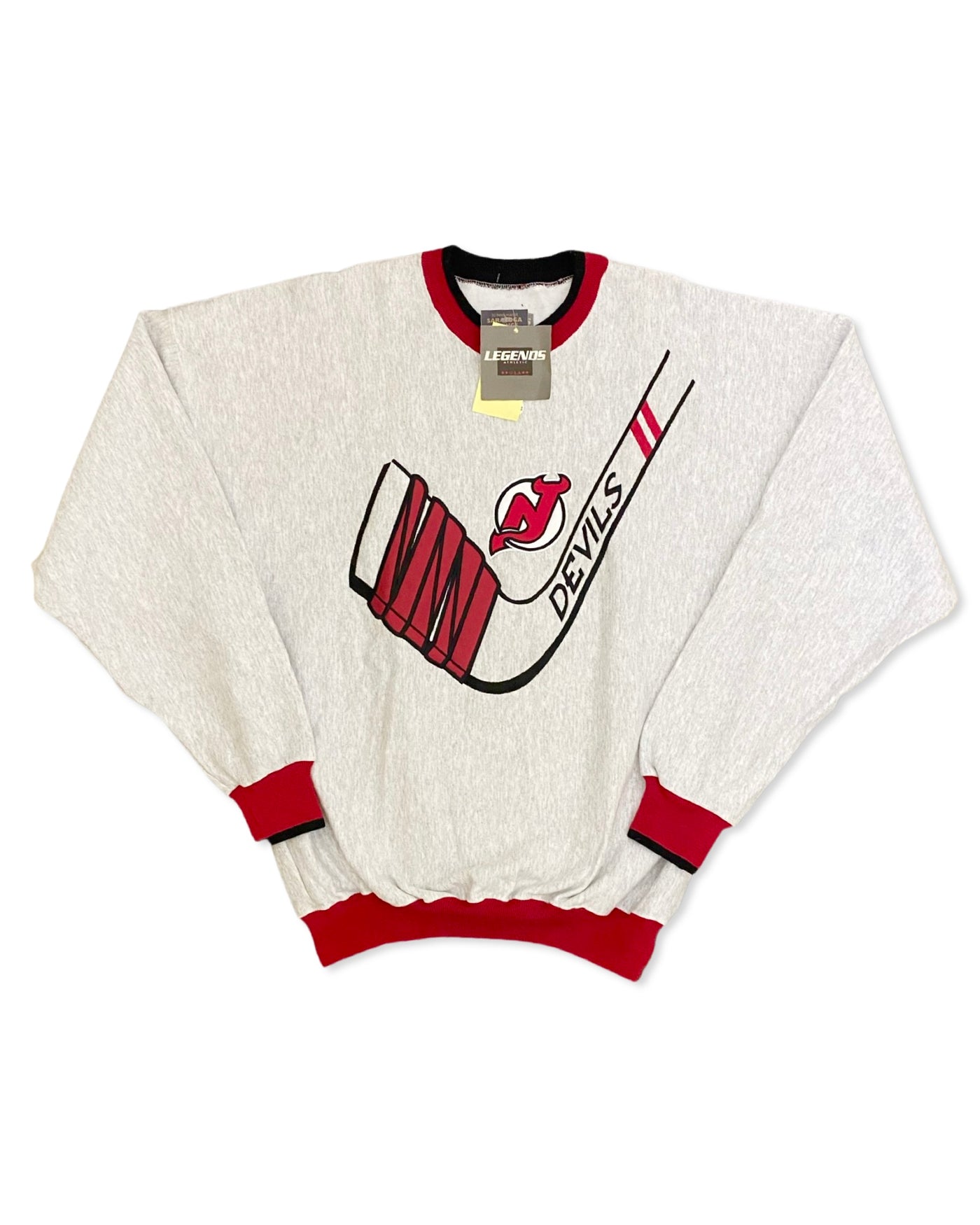 Vintage 90s NJ Devils Embroidered Crewneck