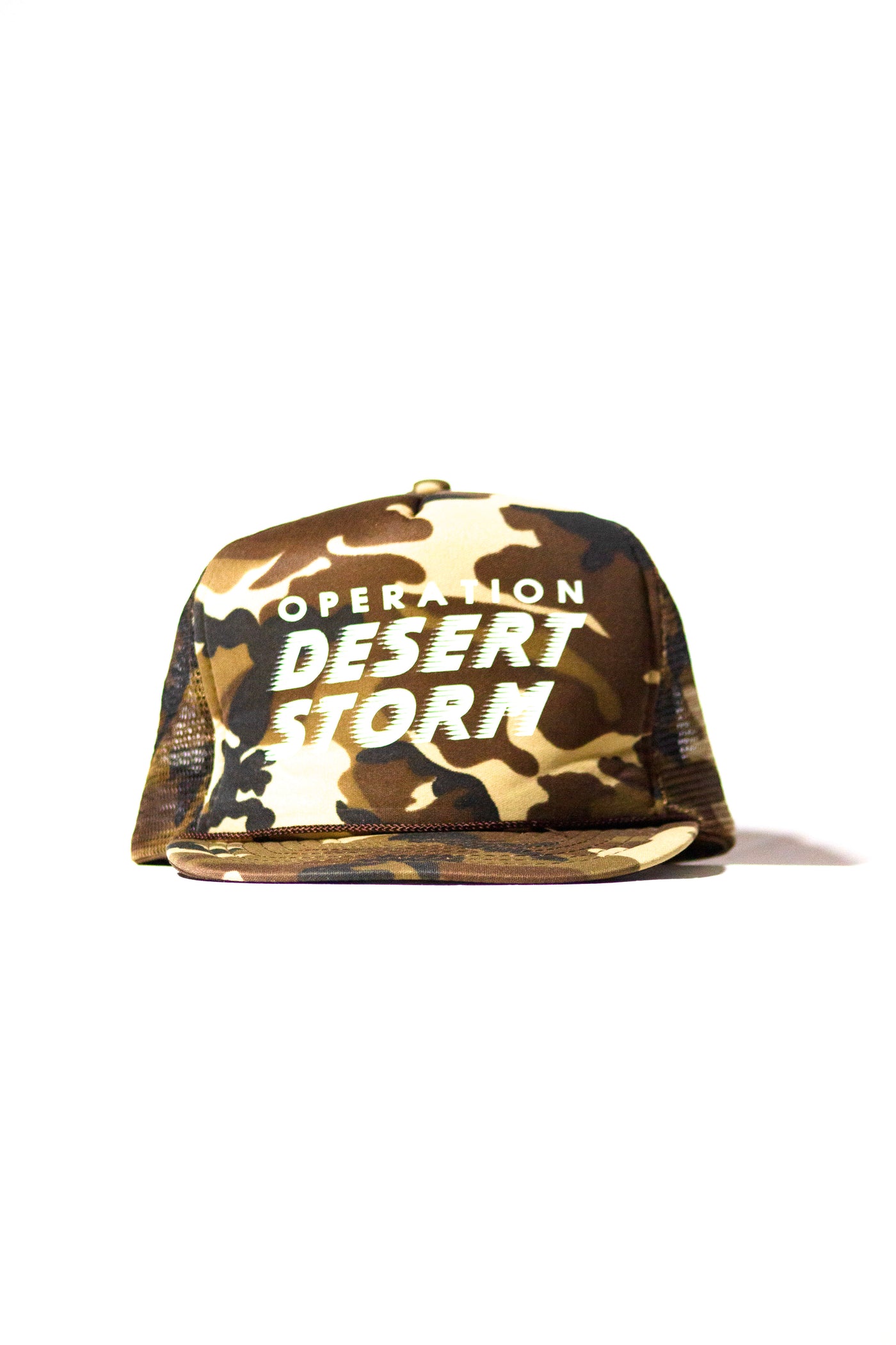 Vintage 90s Desert Storm Camo Trucker Hat