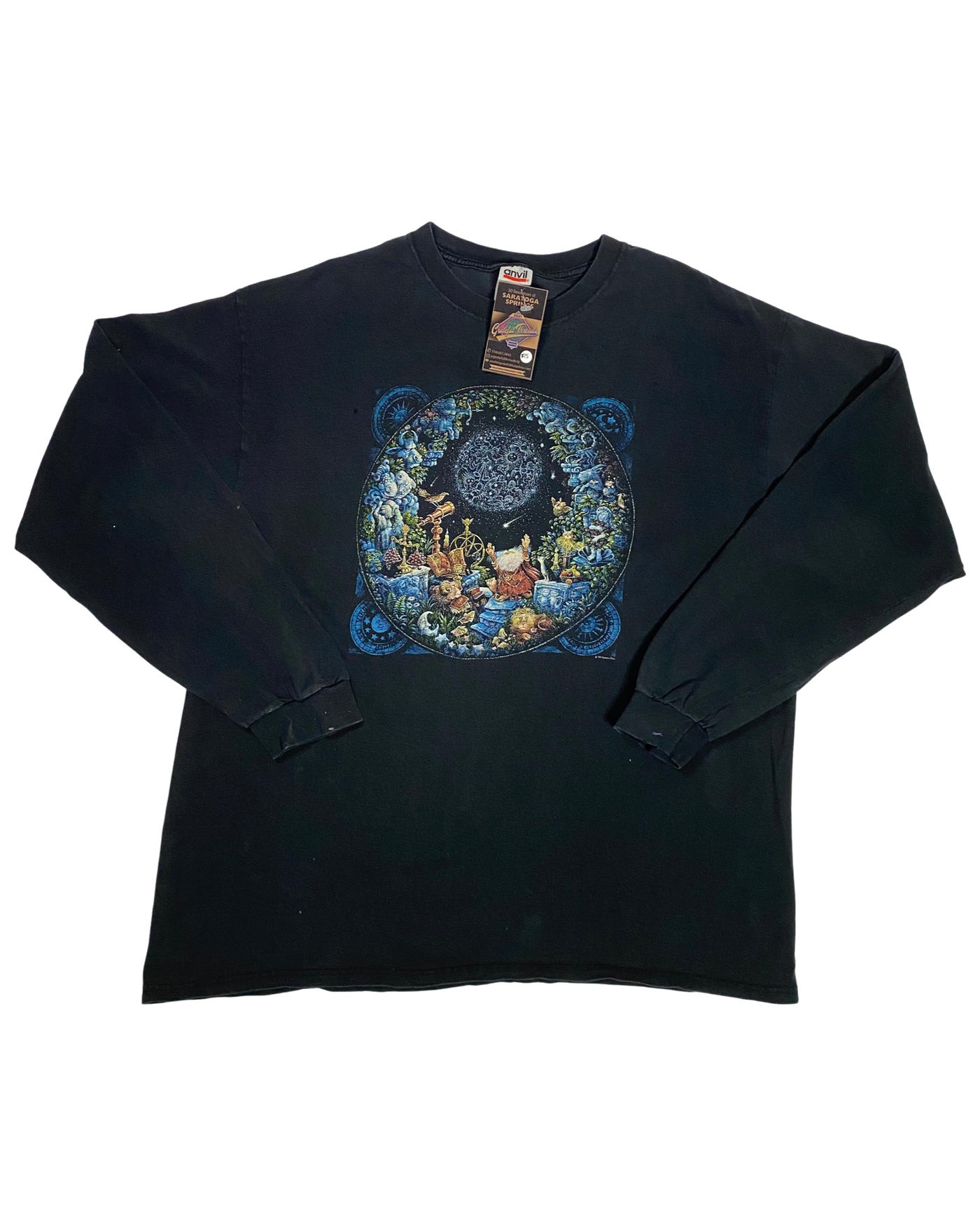 Vintage 1999 Longsleeve Wizard Art T-Shirt